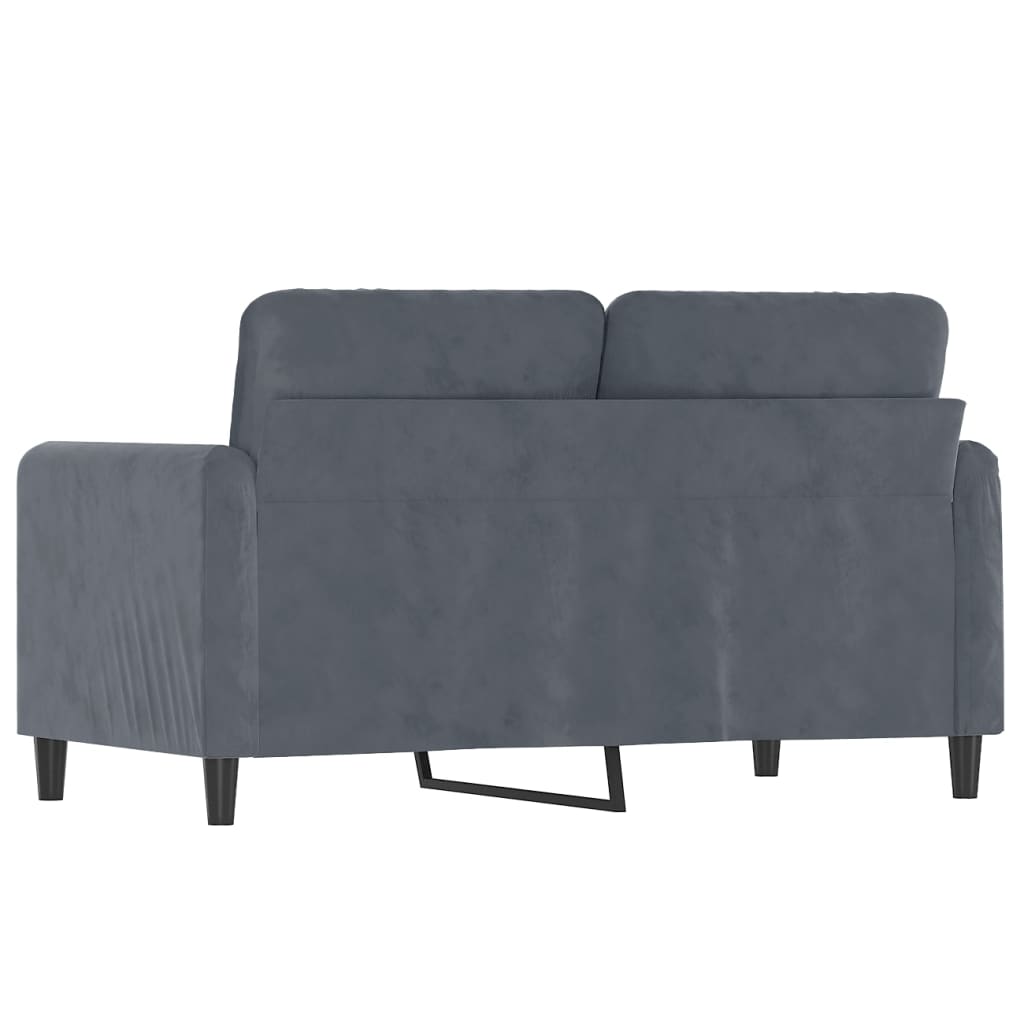 vidaXL 2-personers sofa 120 cm velour mørkegrå