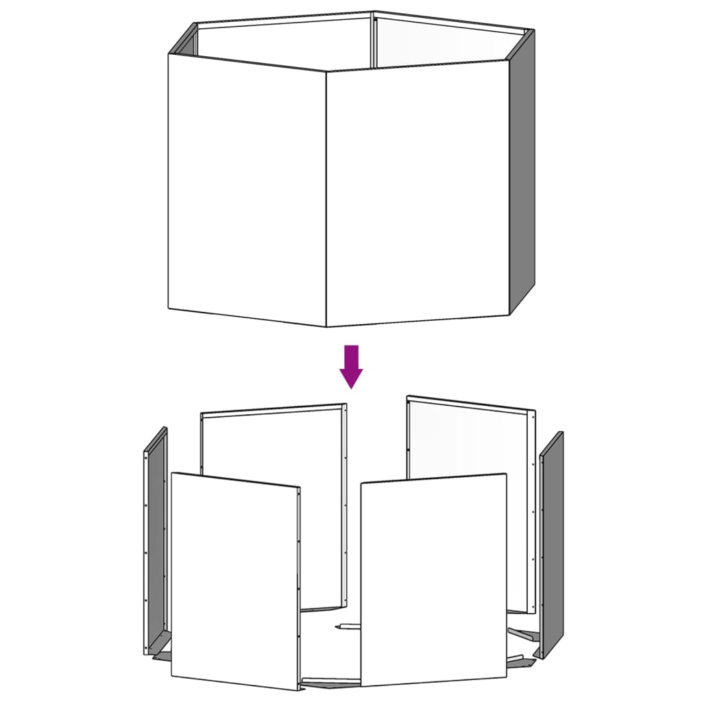 vidaXL plantekasse 40x40x45 cm cortenstål rustfarvet