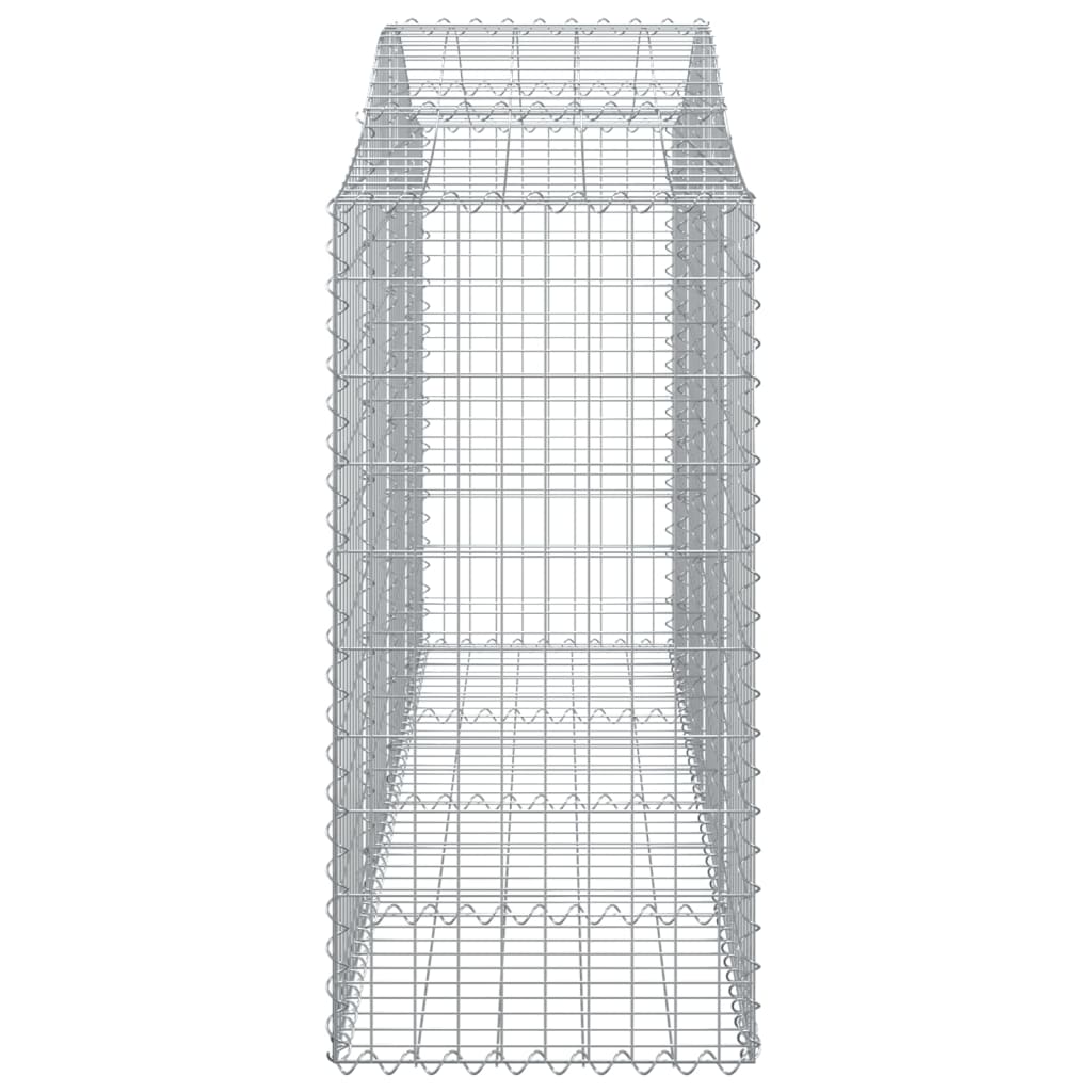 vidaXL buede gabionkurve 15 stk. 200x50x120/140 cm galvaniseret jern