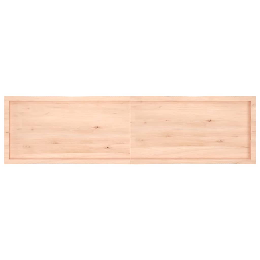 vidaXL bordplade 200x50x(2-6)cm naturlig kant ubehandlet massivt træ