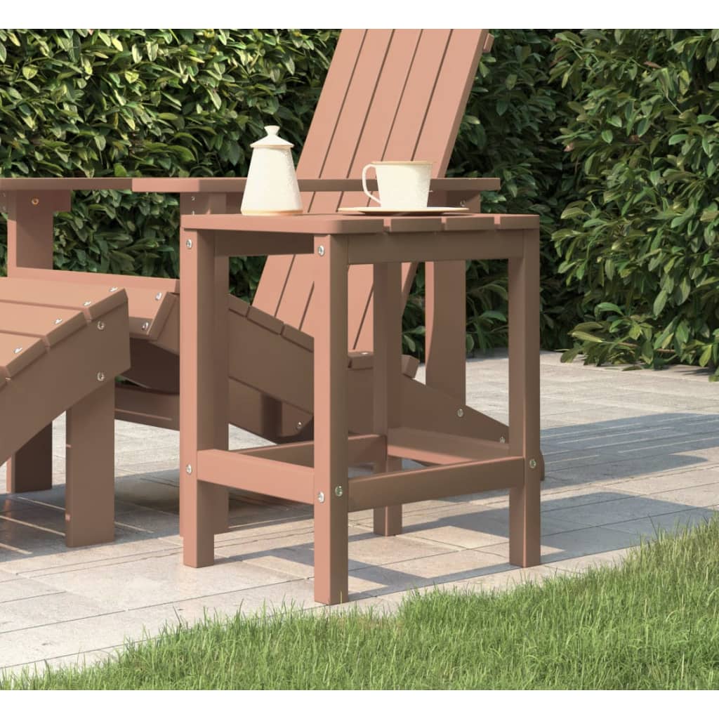 vidaXL Adirondack-havebord 38x38x46 HDPE brun