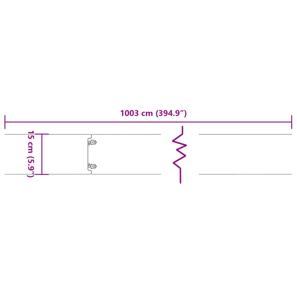 vidaXL plænekanter 10 stk. 15x103 cm fleksibel cortenstål