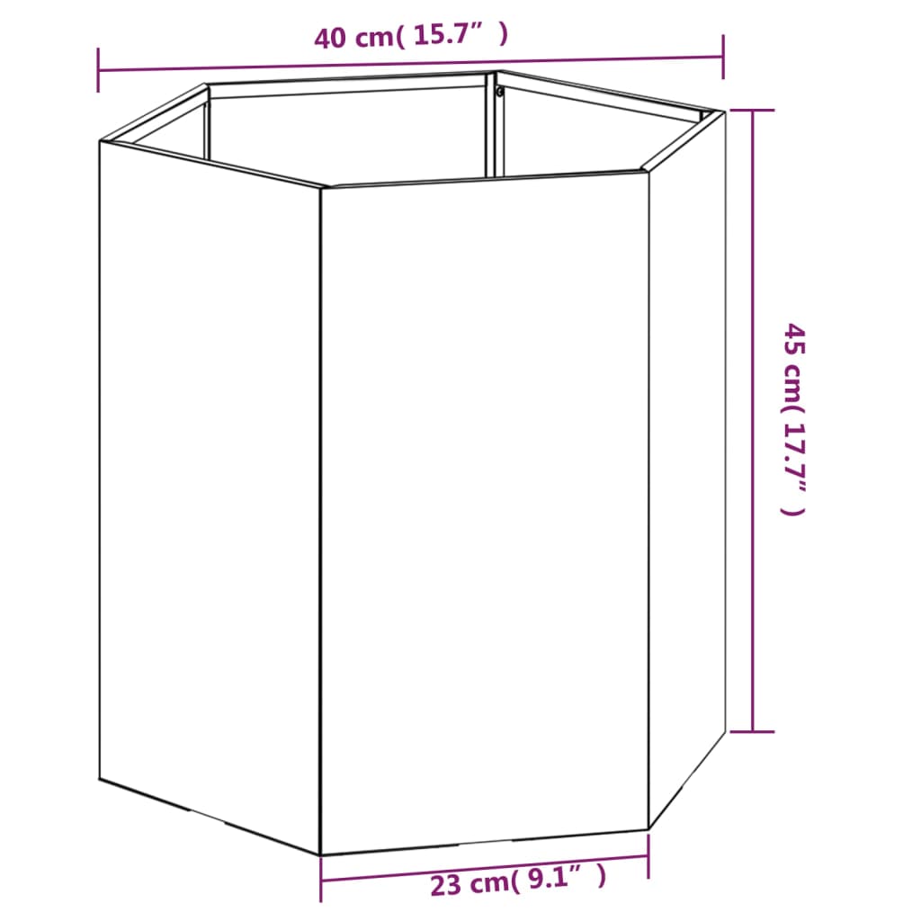 vidaXL plantekasse 40x40x45 cm cortenstål rustfarvet