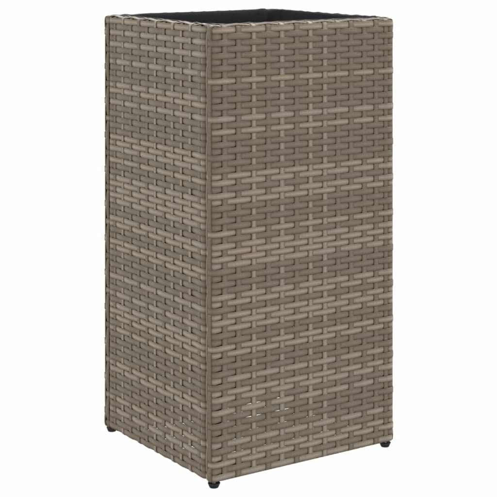 vidaXL plantekasse 30x30x60 cm polyrattan grå