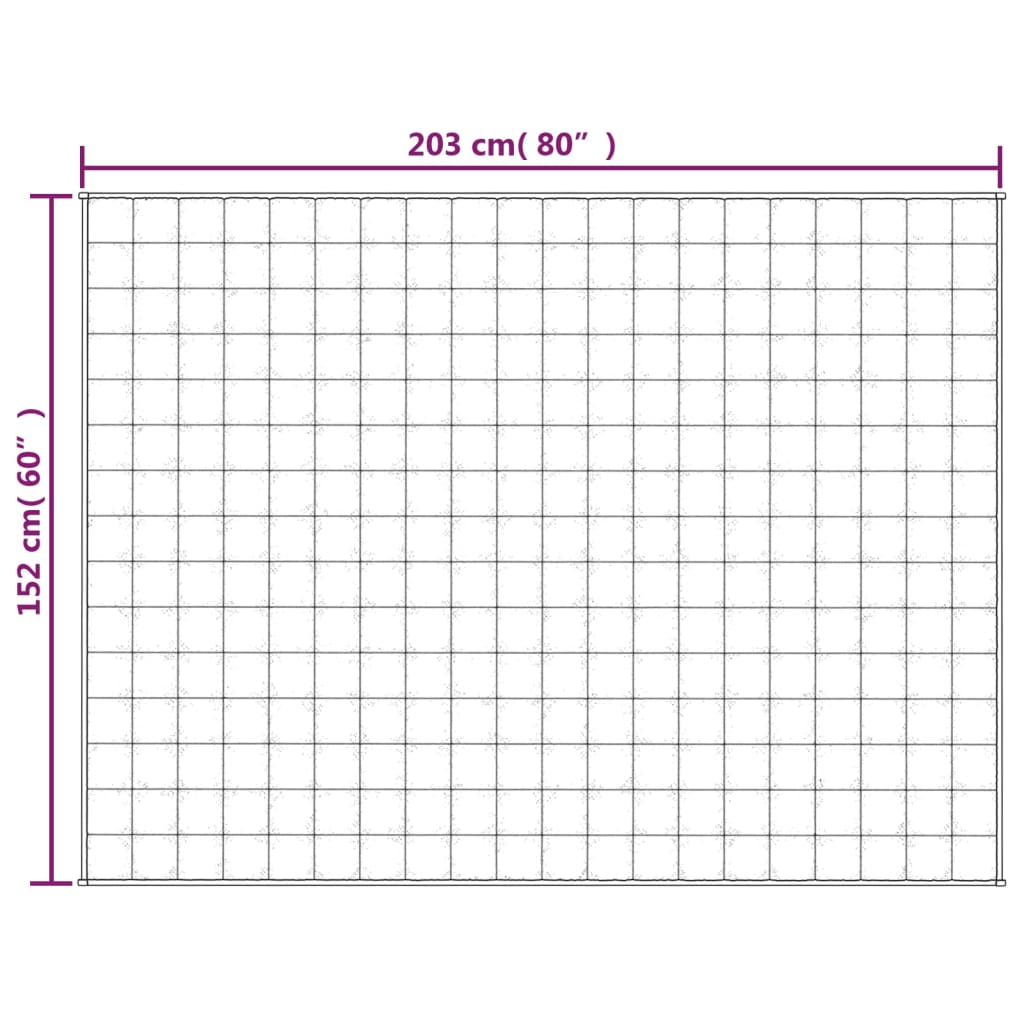 vidaXL tyngdetæppe 152x203 cm 11 kg stof blå