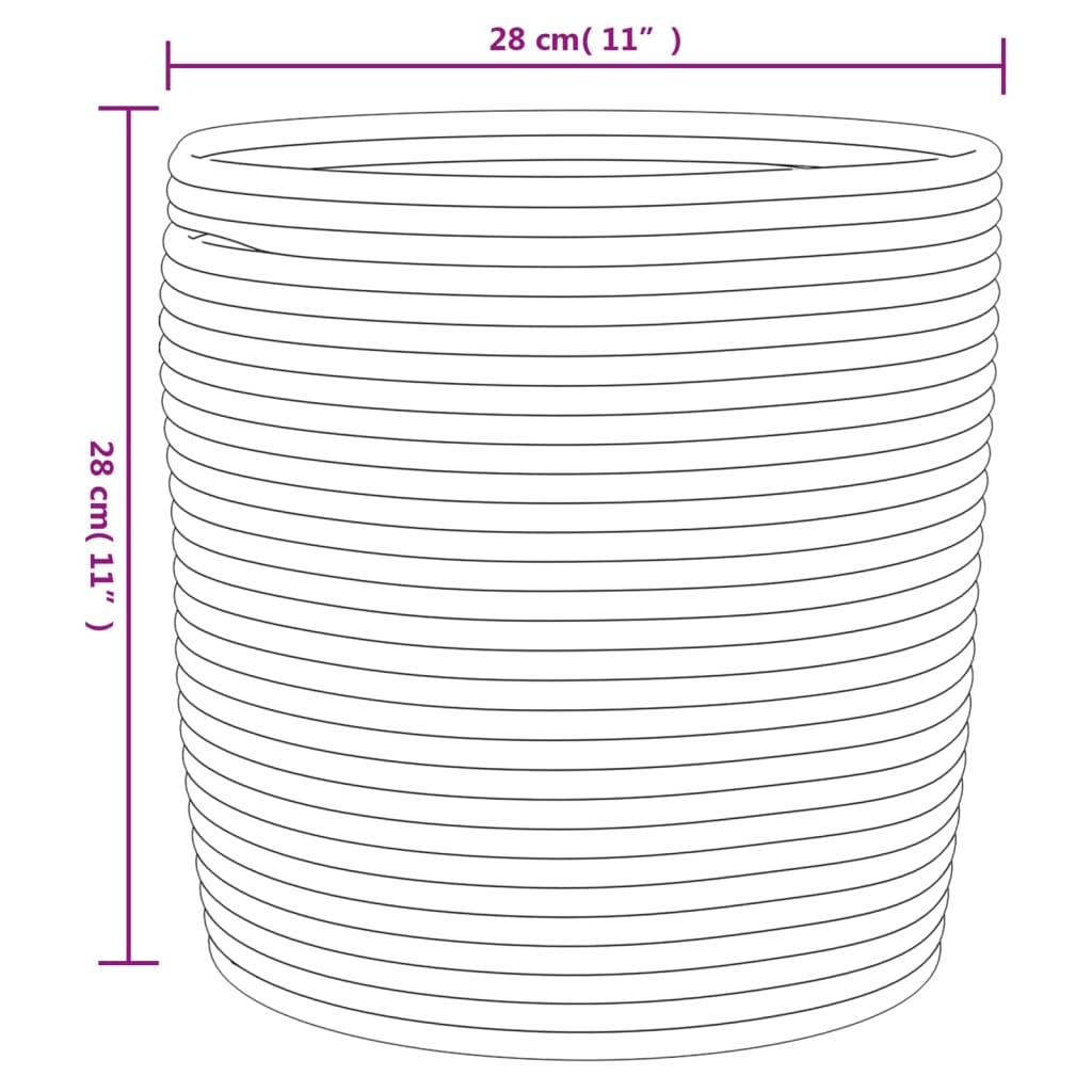 vidaXL opbevaringskurve 2 stk. Ø28x28 cm bomuld grå og hvid