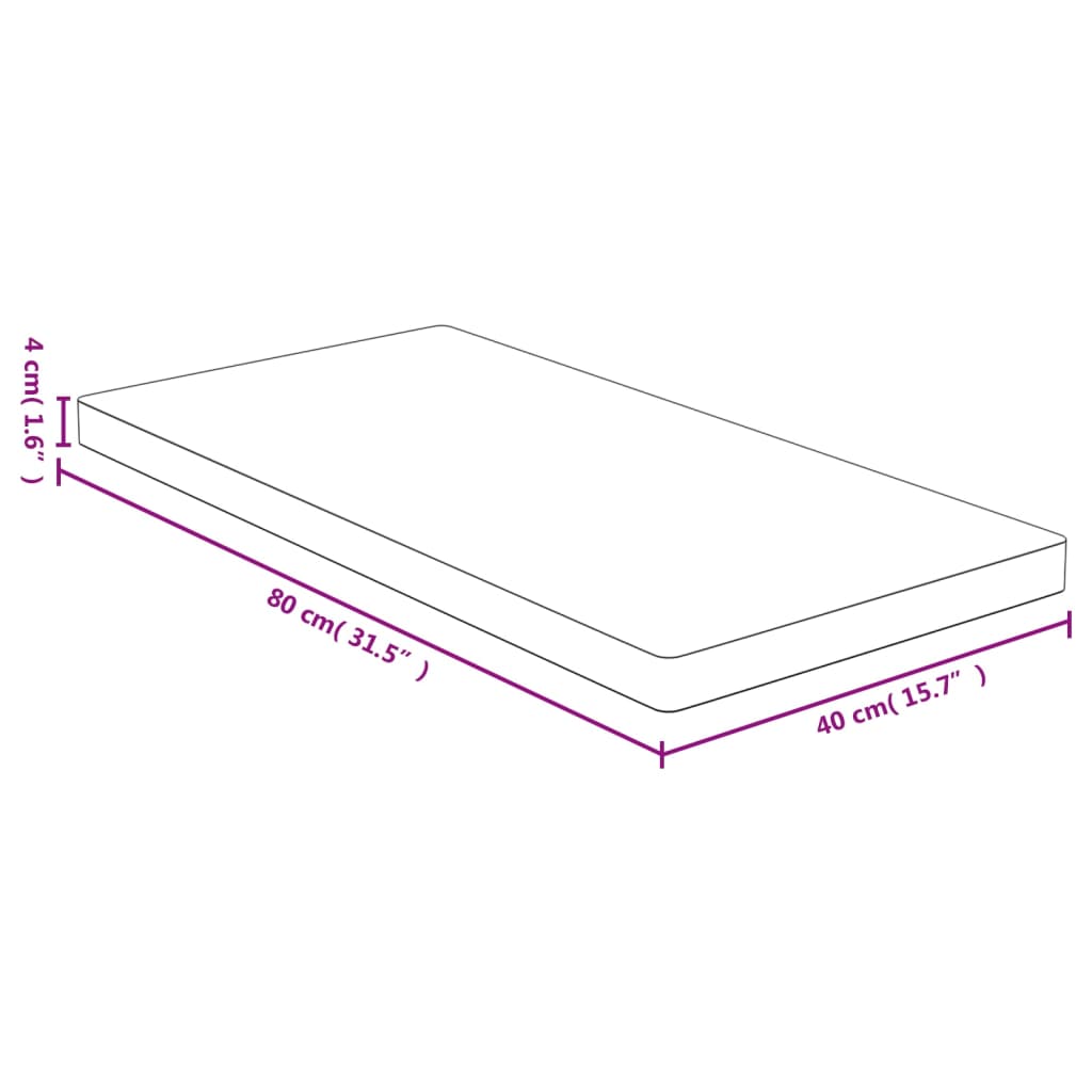 vidaXL bordplade 40x80x4 cm bambus