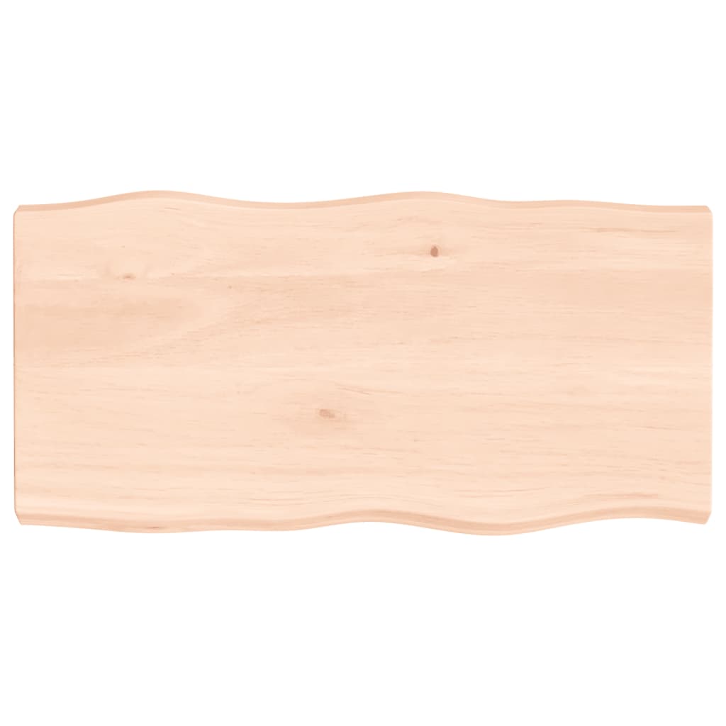 vidaXL bordplade 100x50x(2-6)cm naturlig kant ubehandlet massivt træ