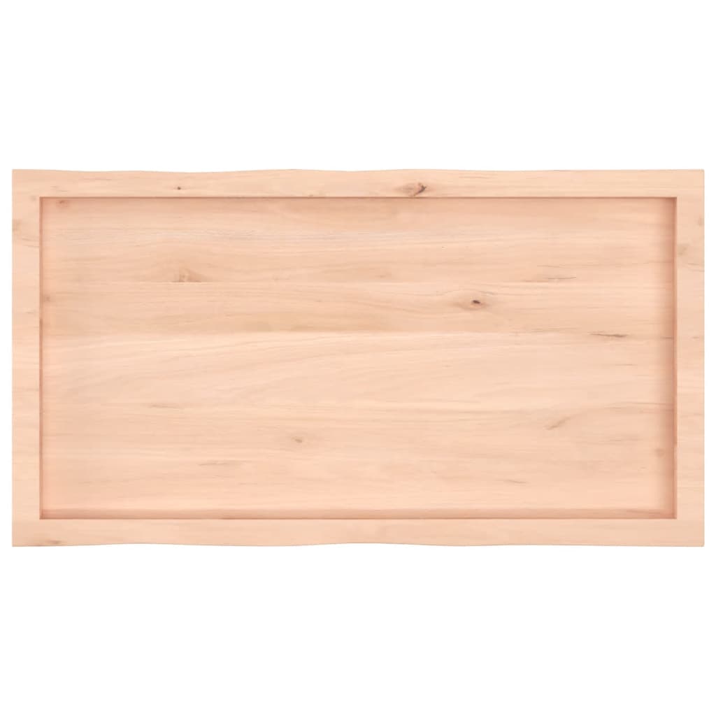 vidaXL bordplade 100x50x(2-6)cm naturlig kant ubehandlet massivt træ