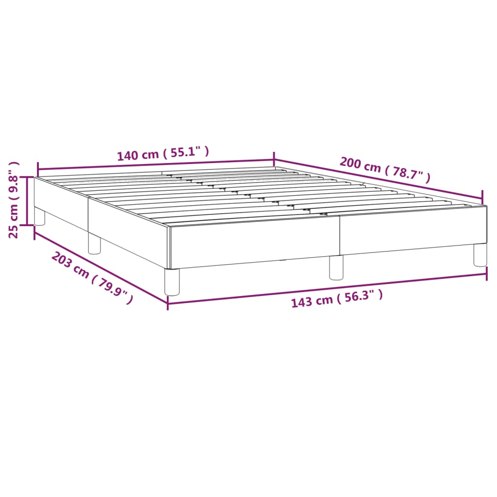 vidaXL sengeramme uden madras 140x200 cm stof sort