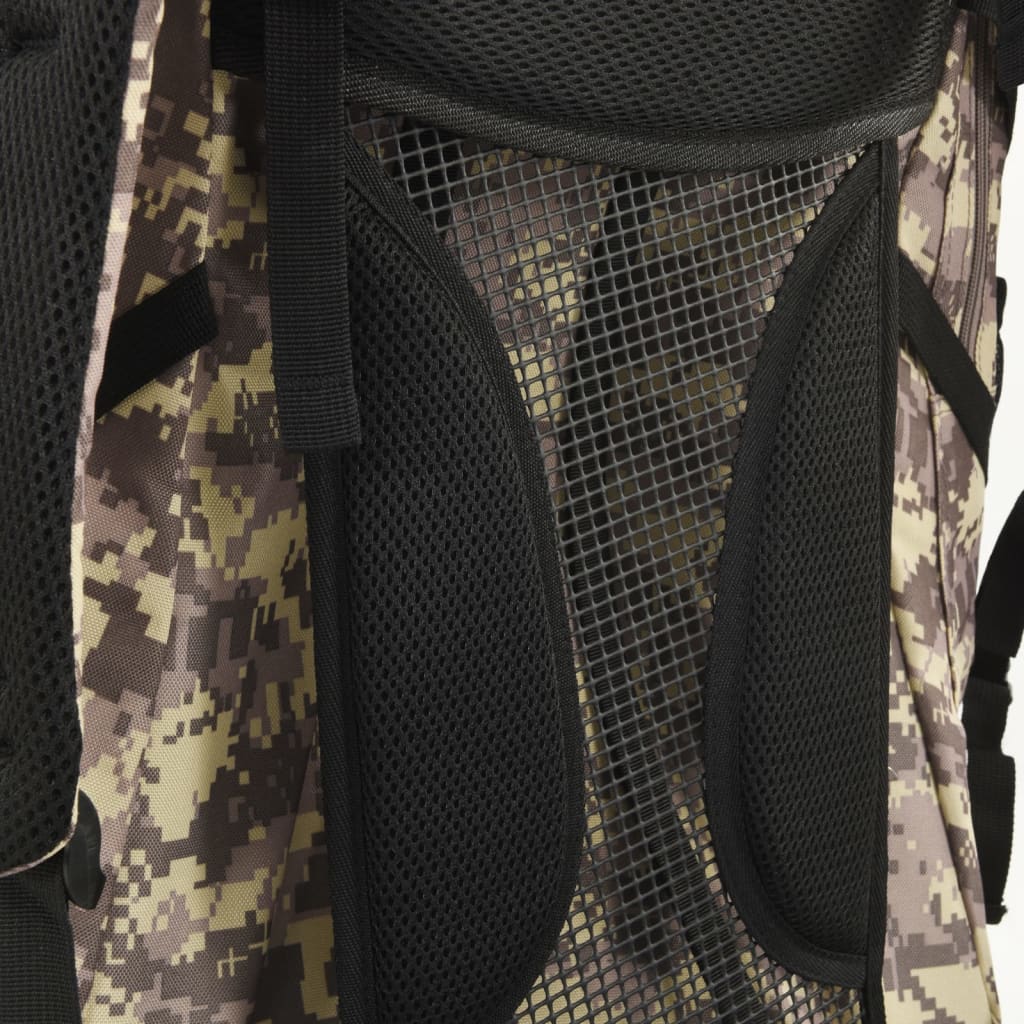 vidaXL vandretaske 60 l camouflage oxfordstof brun