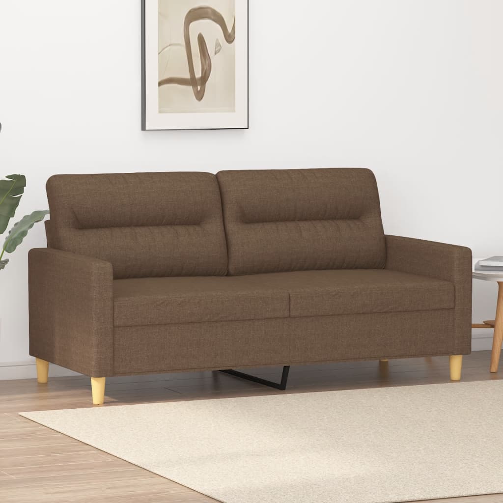 vidaXL 2-personers sofa 140 cm stof brun