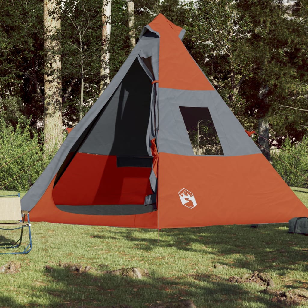 vidaXL 7-personers campingtelt vandtæt orange