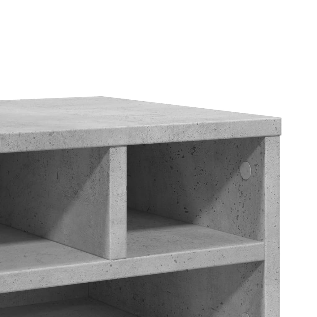 vidaXL printerstativ 40x32x22,5 cm konstrueret træ betongrå