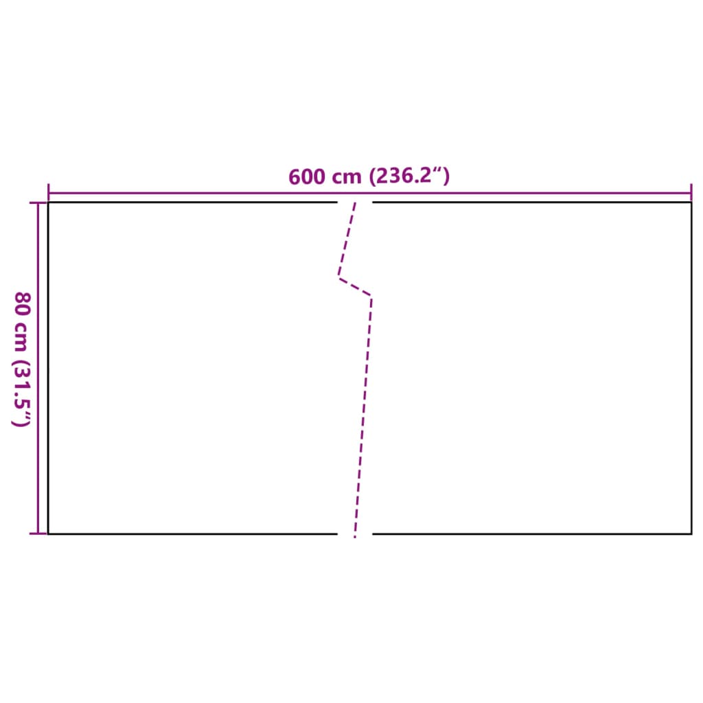 vidaXL altanafskærmning 600x80 cm polyrattan antracitgrå