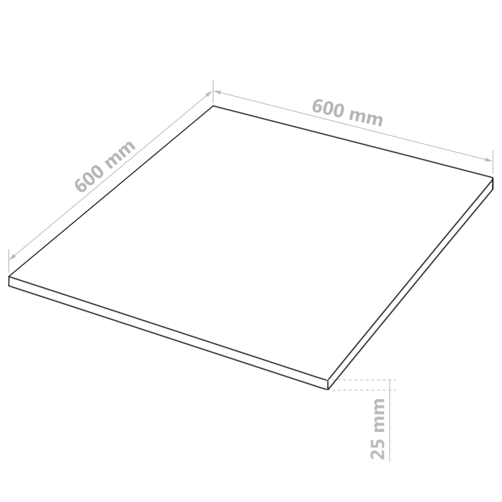 vidaXL MDF-plader 4 stk. firkantet 60 x 60 cm 25 mm