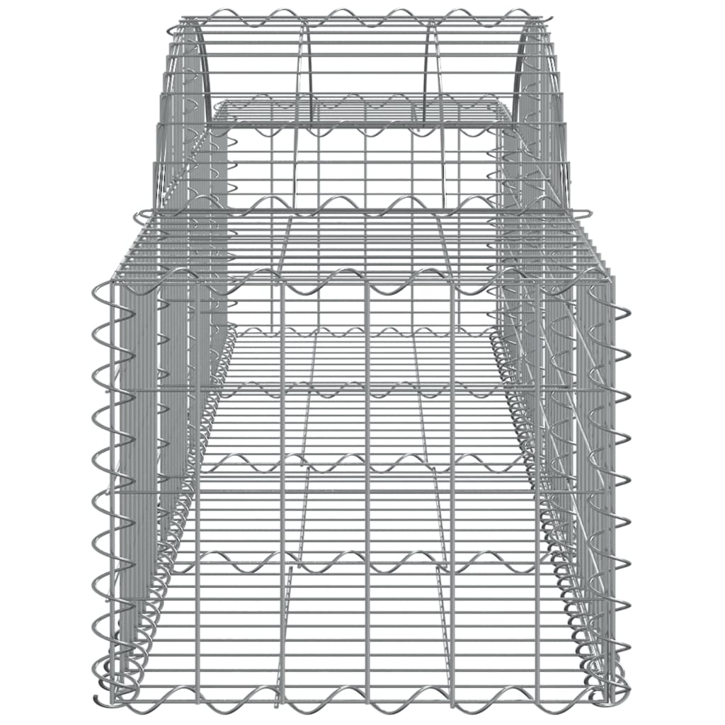 vidaXL buede gabionkurve 5 stk. 200x50x40/60 cm galvaniseret jern