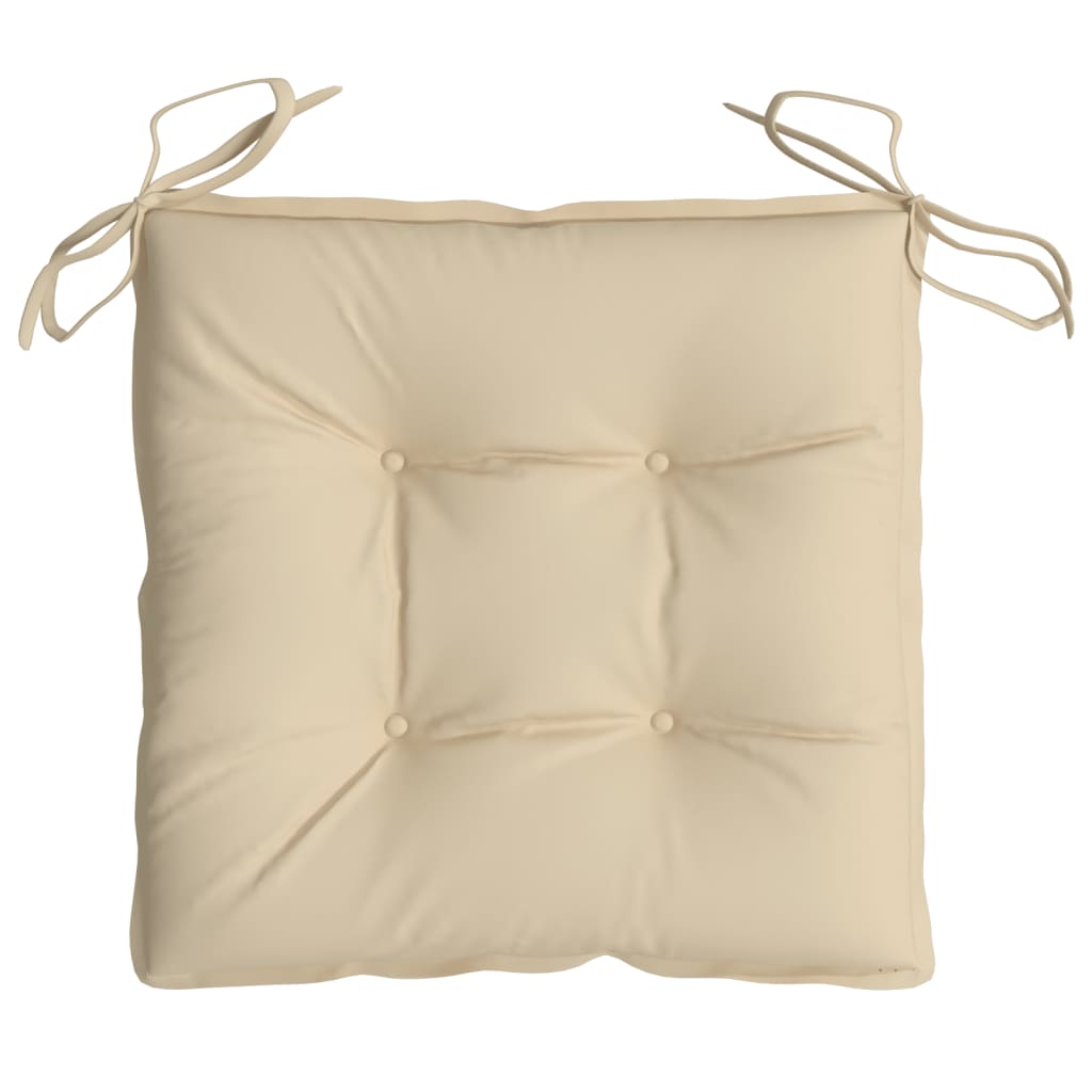 vidaXL stolehynder 4 stk. 40x40x7 cm oxfordstof beige