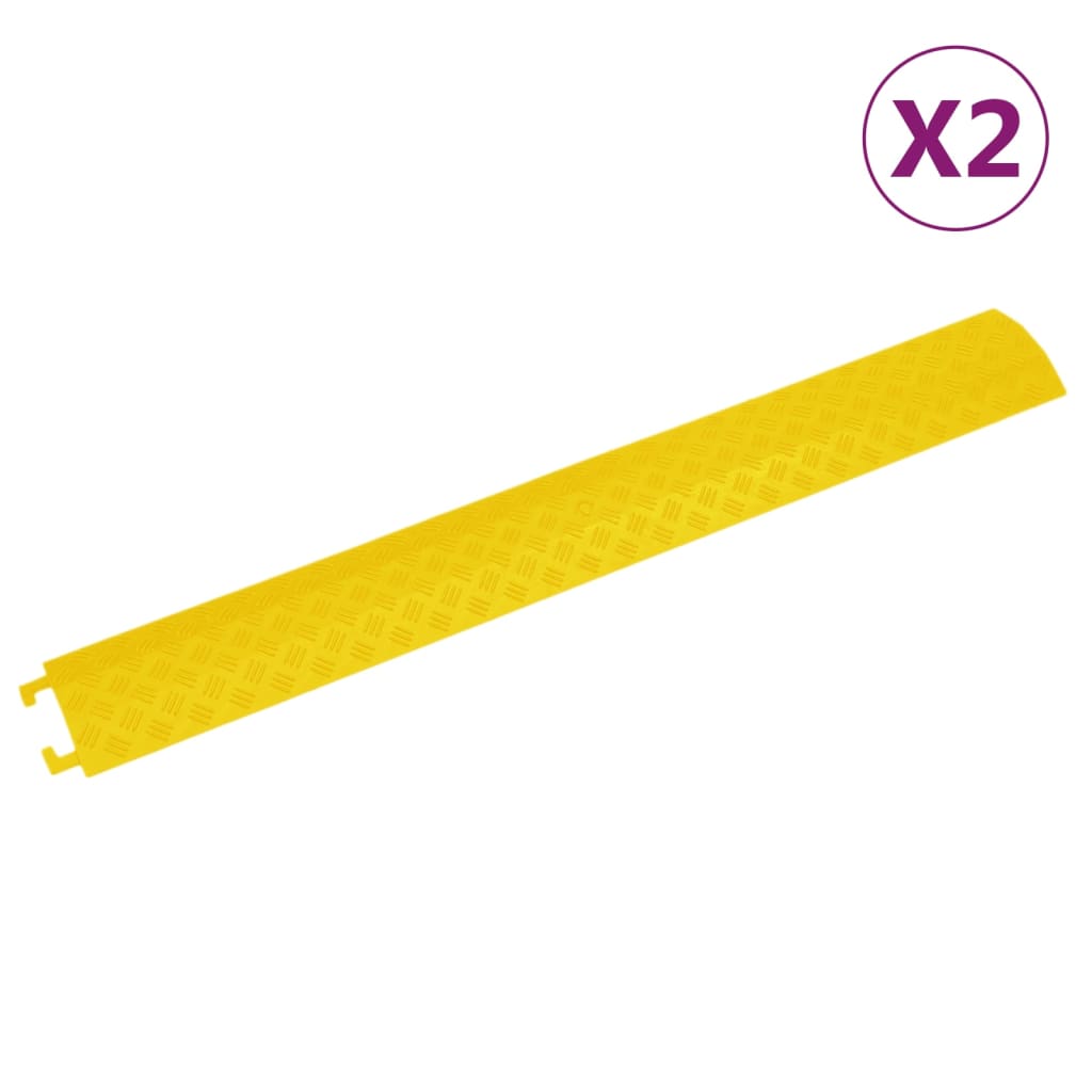 vidaXL kabelbeskyttere 2 stk. 98,5 cm ramper gul