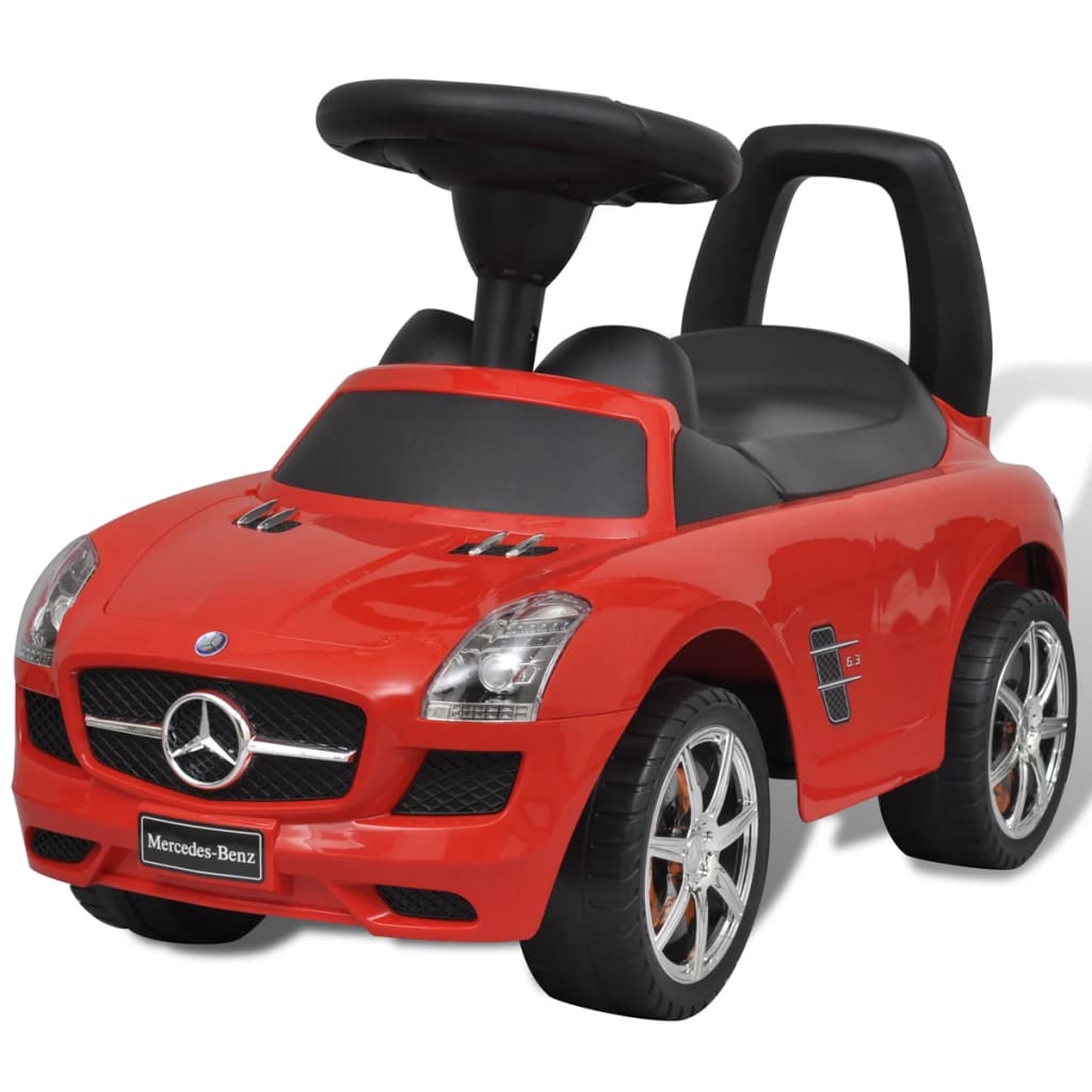 vidaXL Mercedes Benz skubbevogn rød