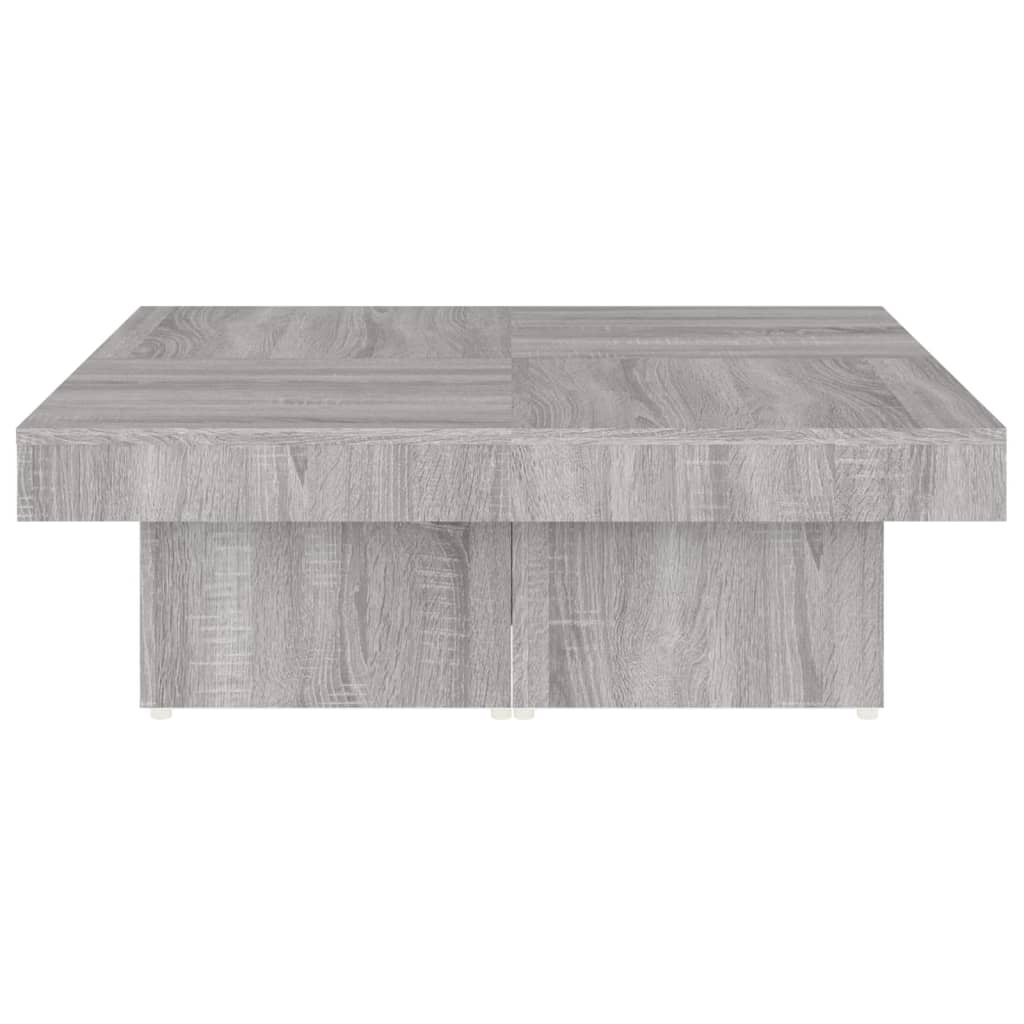 vidaXL sofabord 90x90x28 cm konstrueret træ grå sonoma-eg