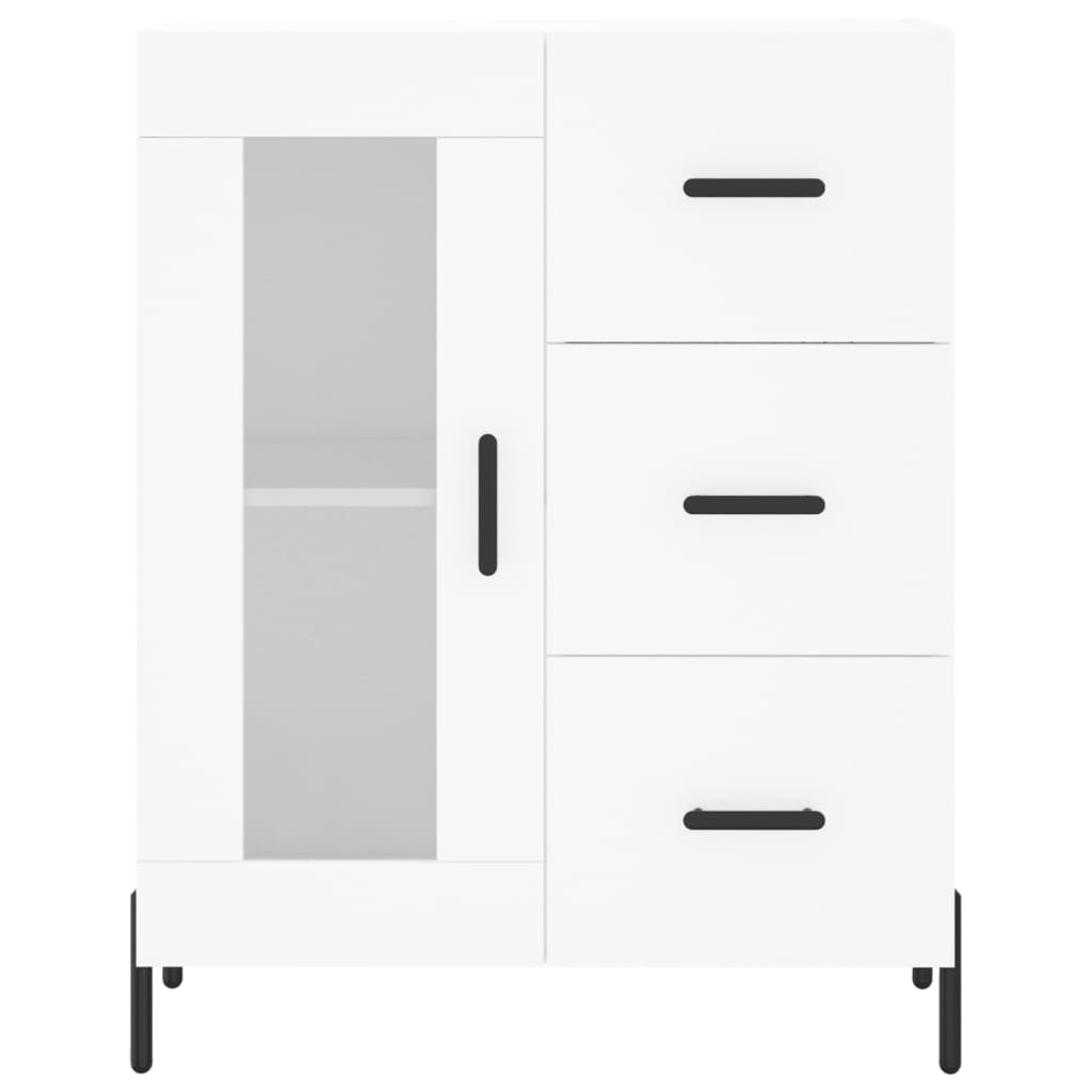 vidaXL højskab 69,5x34x180 cm konstrueret træ hvid