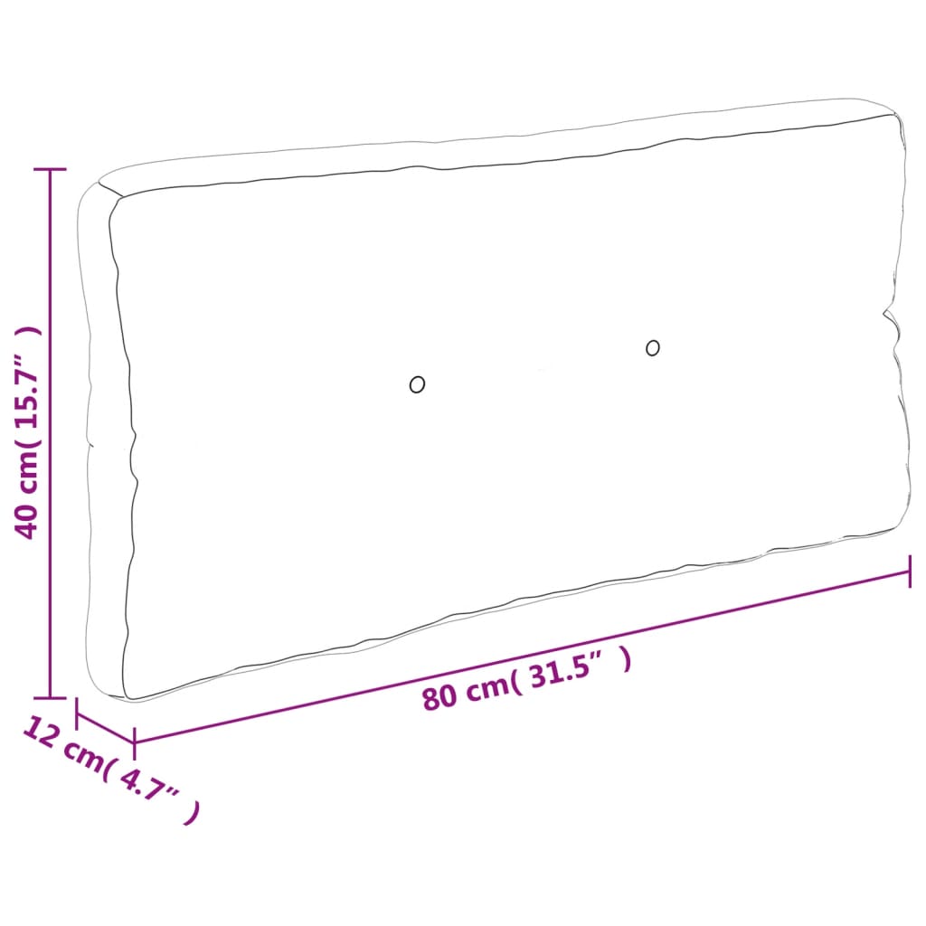 vidaXL pallehynde 80x40x12 cm stof ternet sort