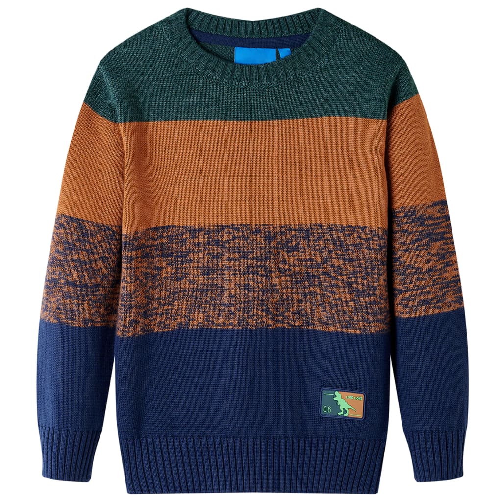 Sweater til børn str. 92 strikket flerfarvet
