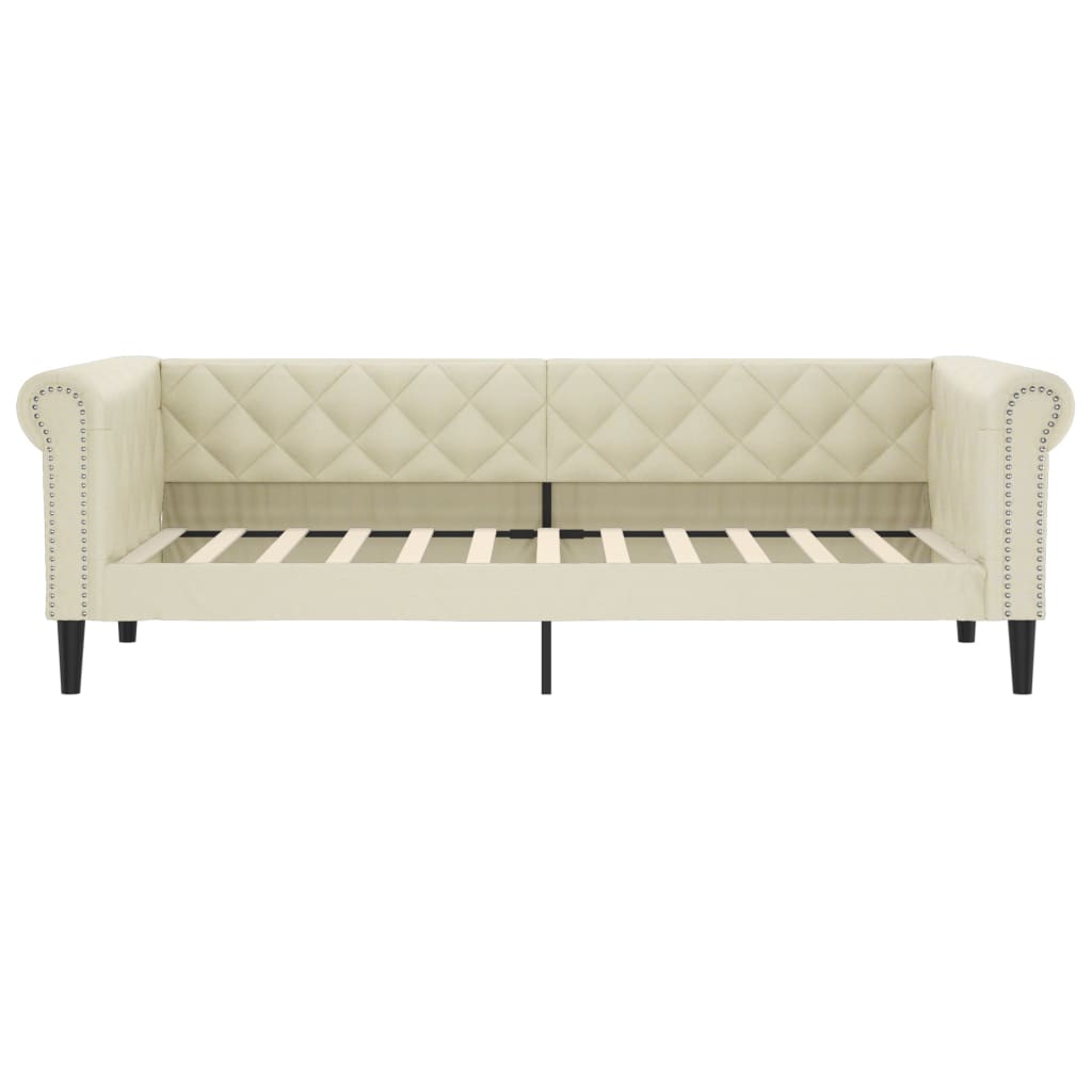 vidaXL daybed 100x200 cm kunstlæder cremefarvet