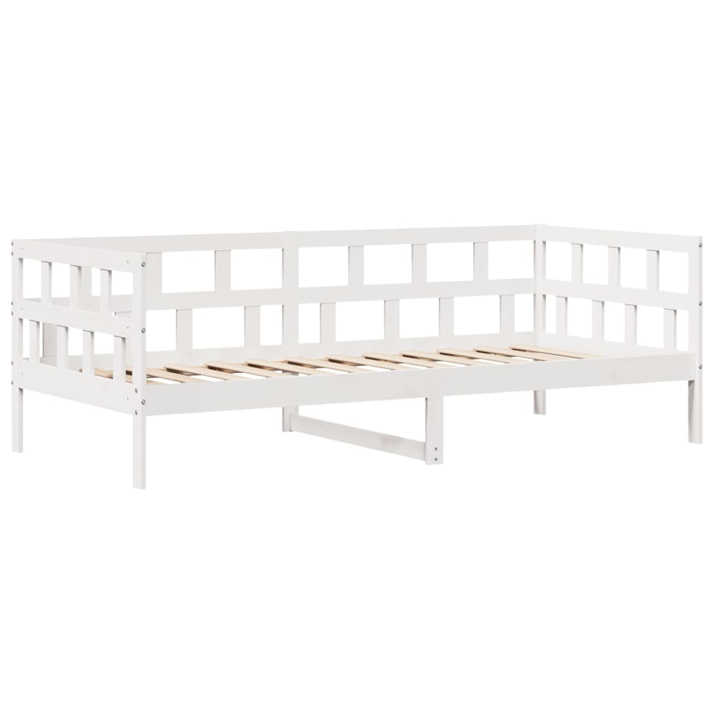 vidaXL daybed med skuffer 90x200 cm massivt fyrretræ hvid