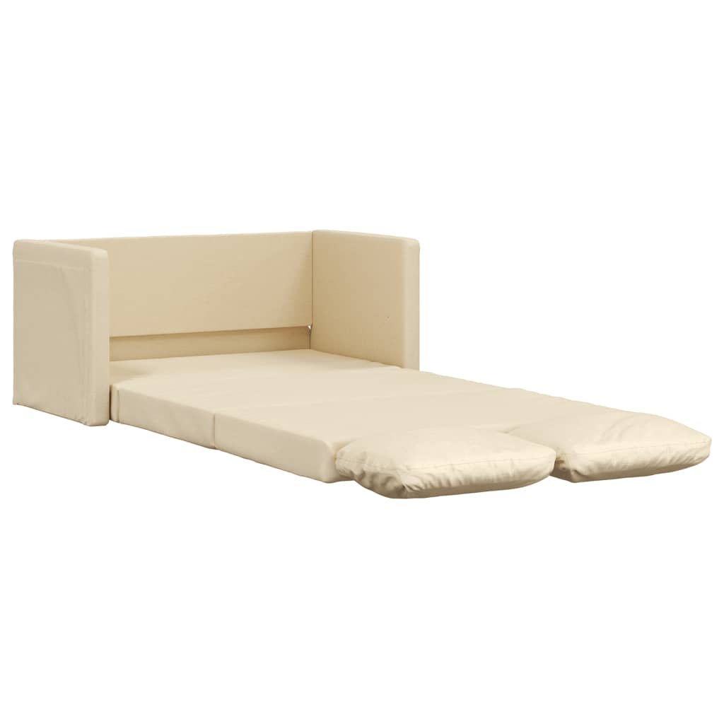 vidaXL 2-i-1 sovesofa 112x174x55 cm stof creme