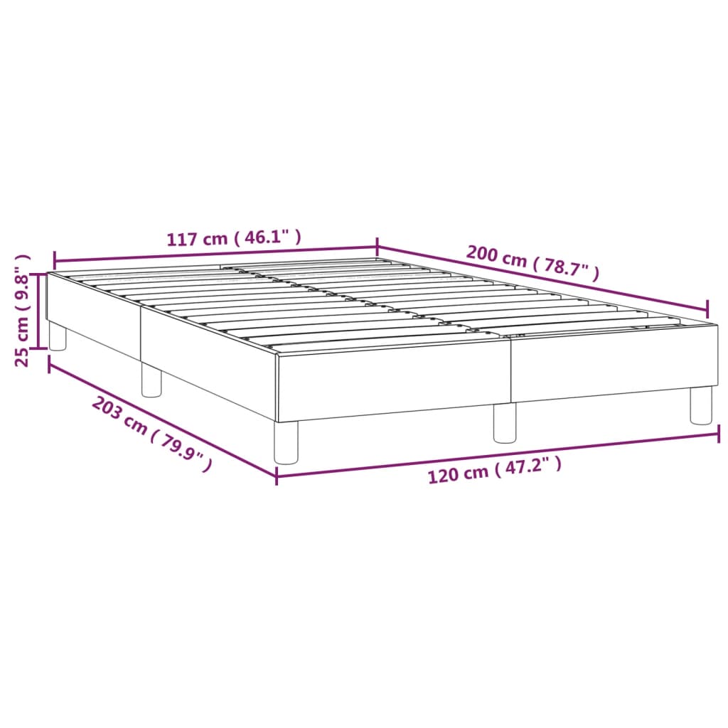 vidaXL sengeramme 120x200 cm kunstlæder cappuccinofarvet