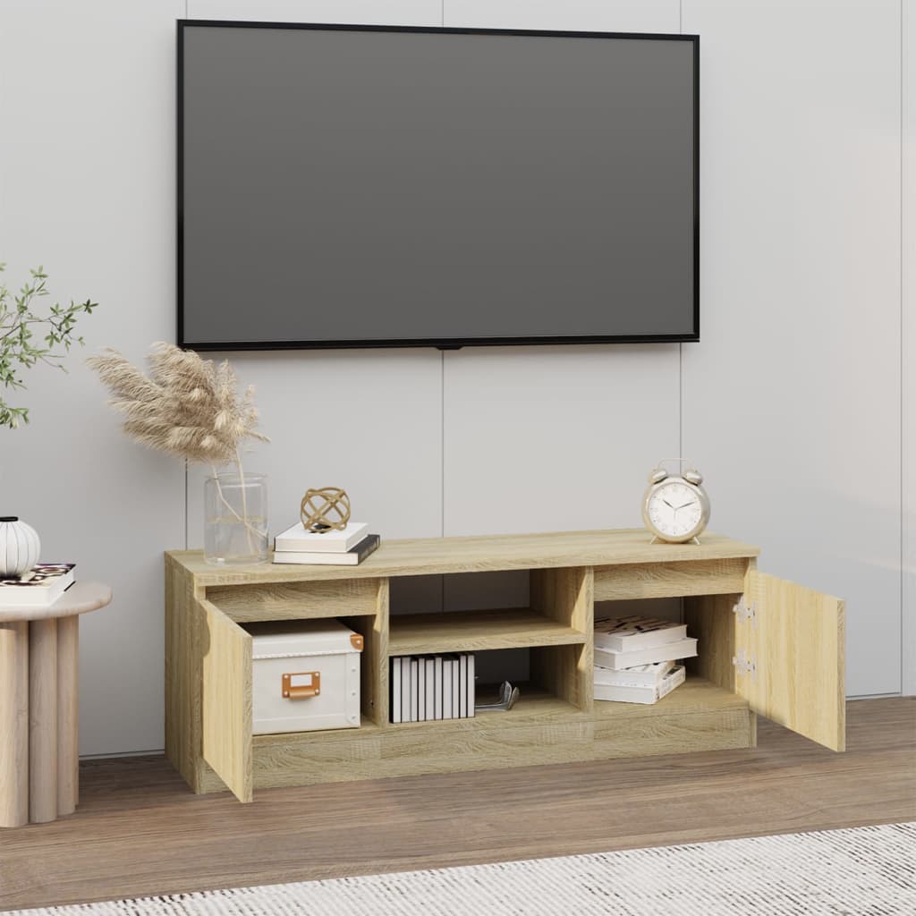 vidaXL tv-bord med låge 102x30x36 cm sonoma-eg