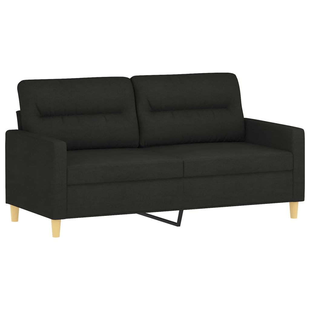 vidaXL 2-personers sofa 140 cm stof sort