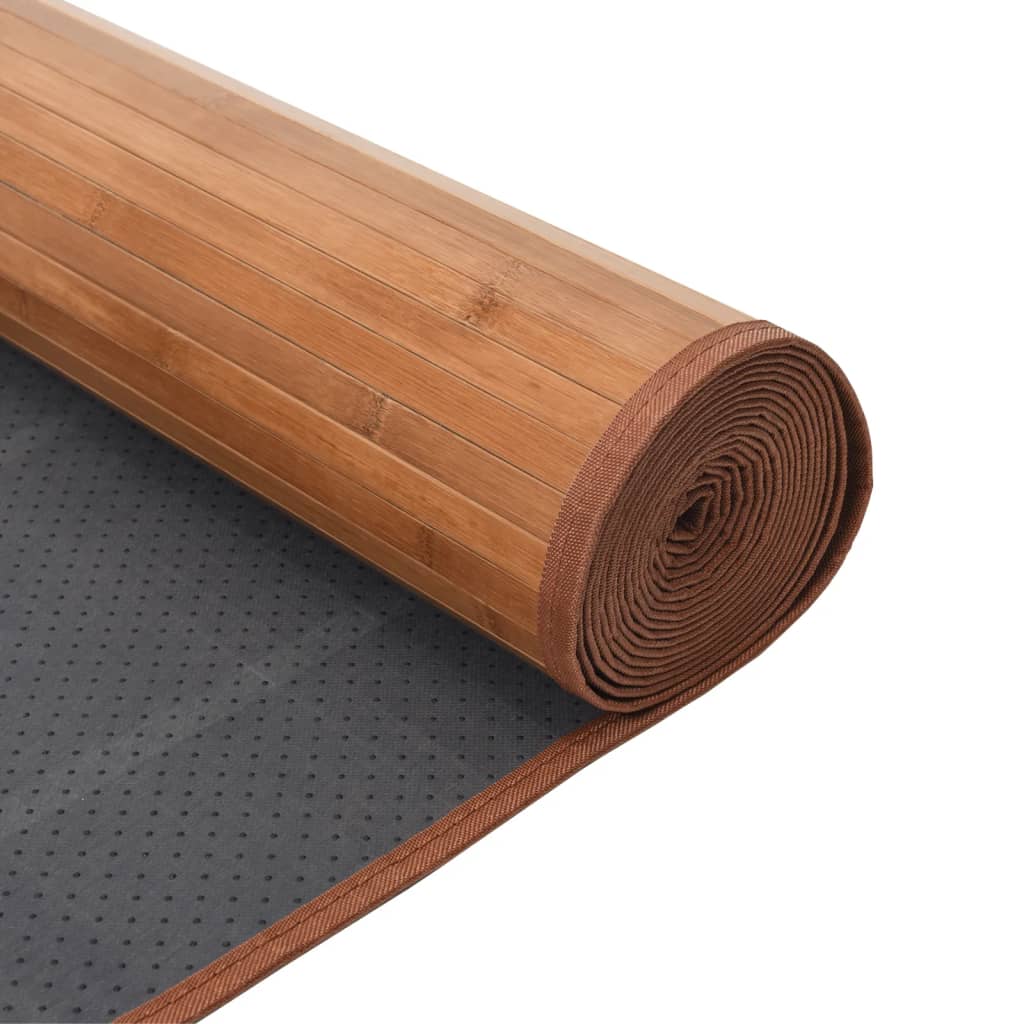 vidaXL gulvtæppe 100x1000 cm rektangulær bambus naturfarvet