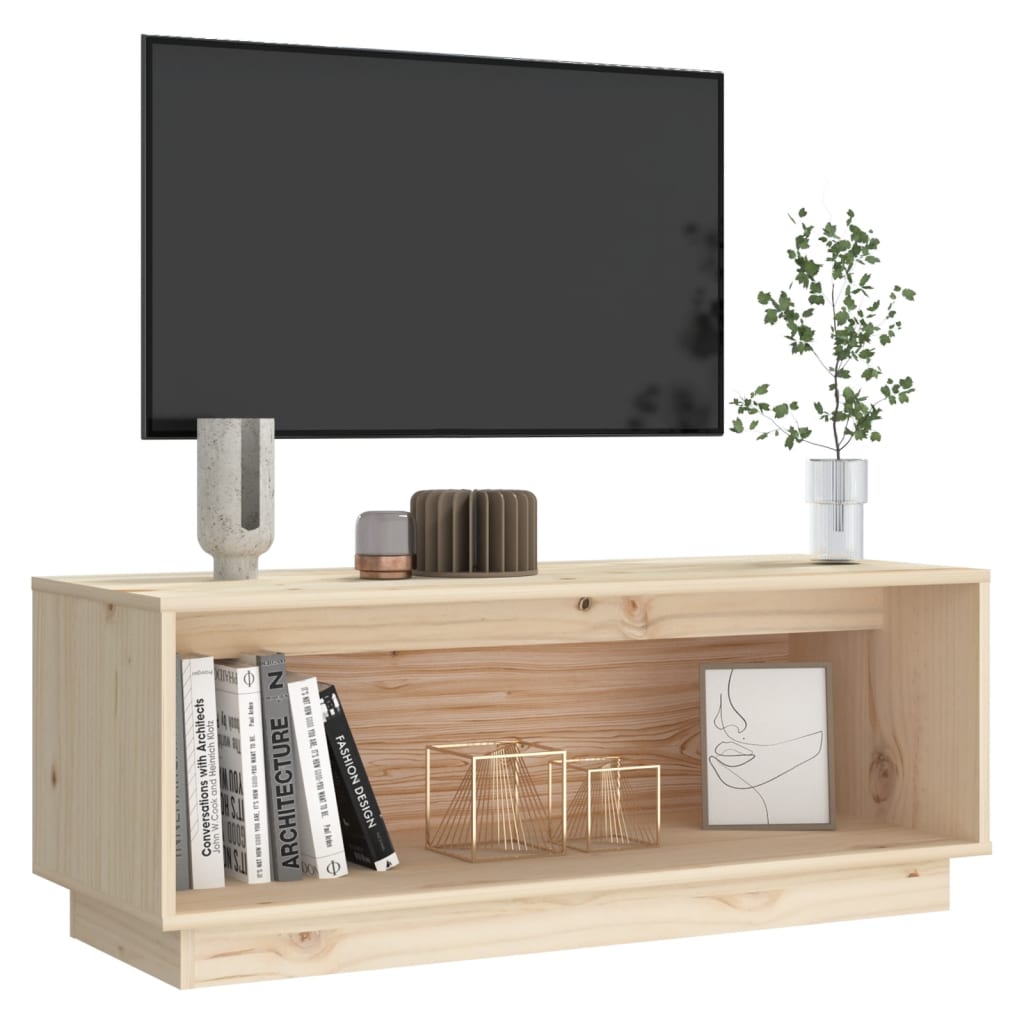 vidaXL tv-bord 90x35x35 cm massivt fyrretræ