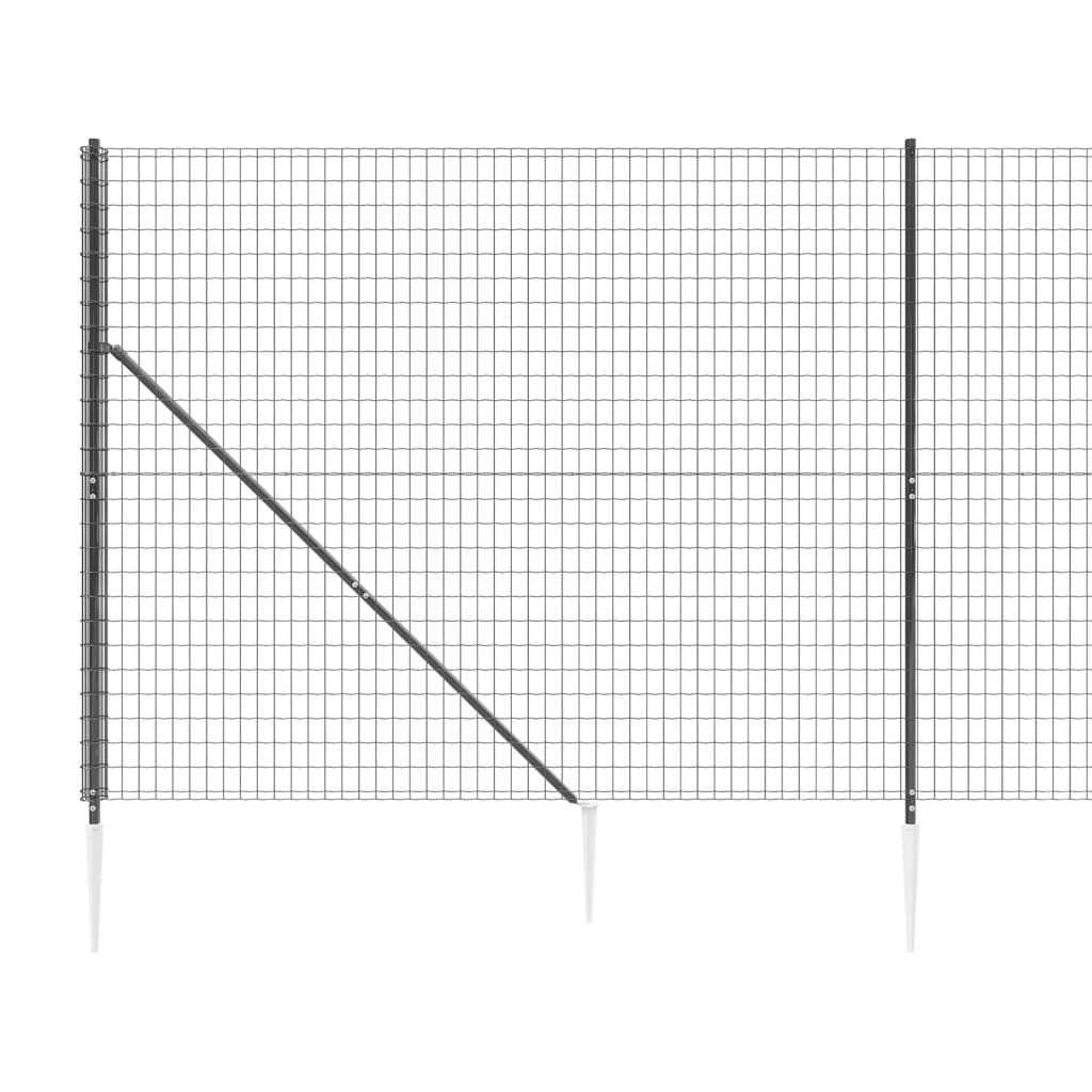 vidaXL trådhegn med jordspyd 1,8x10 m antracitgrå