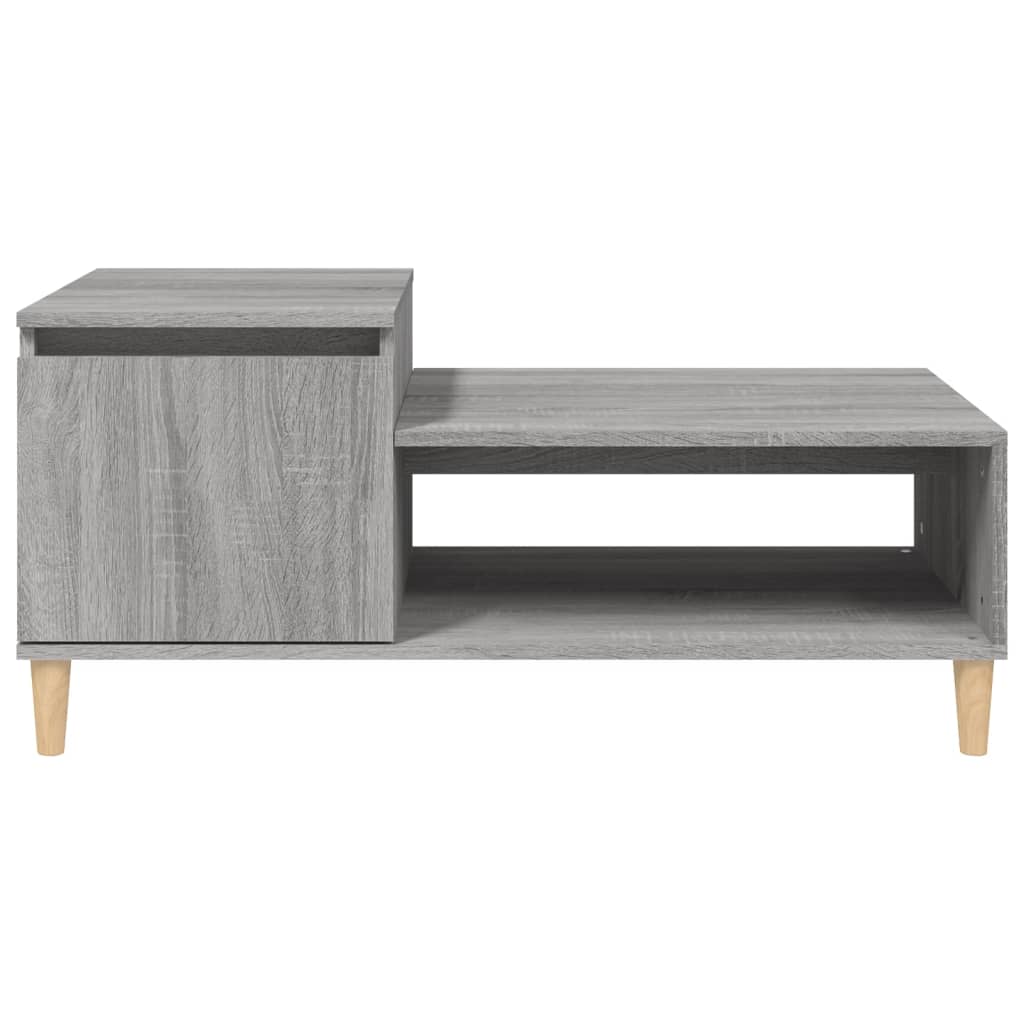 vidaXL sofabord 100x50x45 cm konstrueret træ Grå sonoma-eg