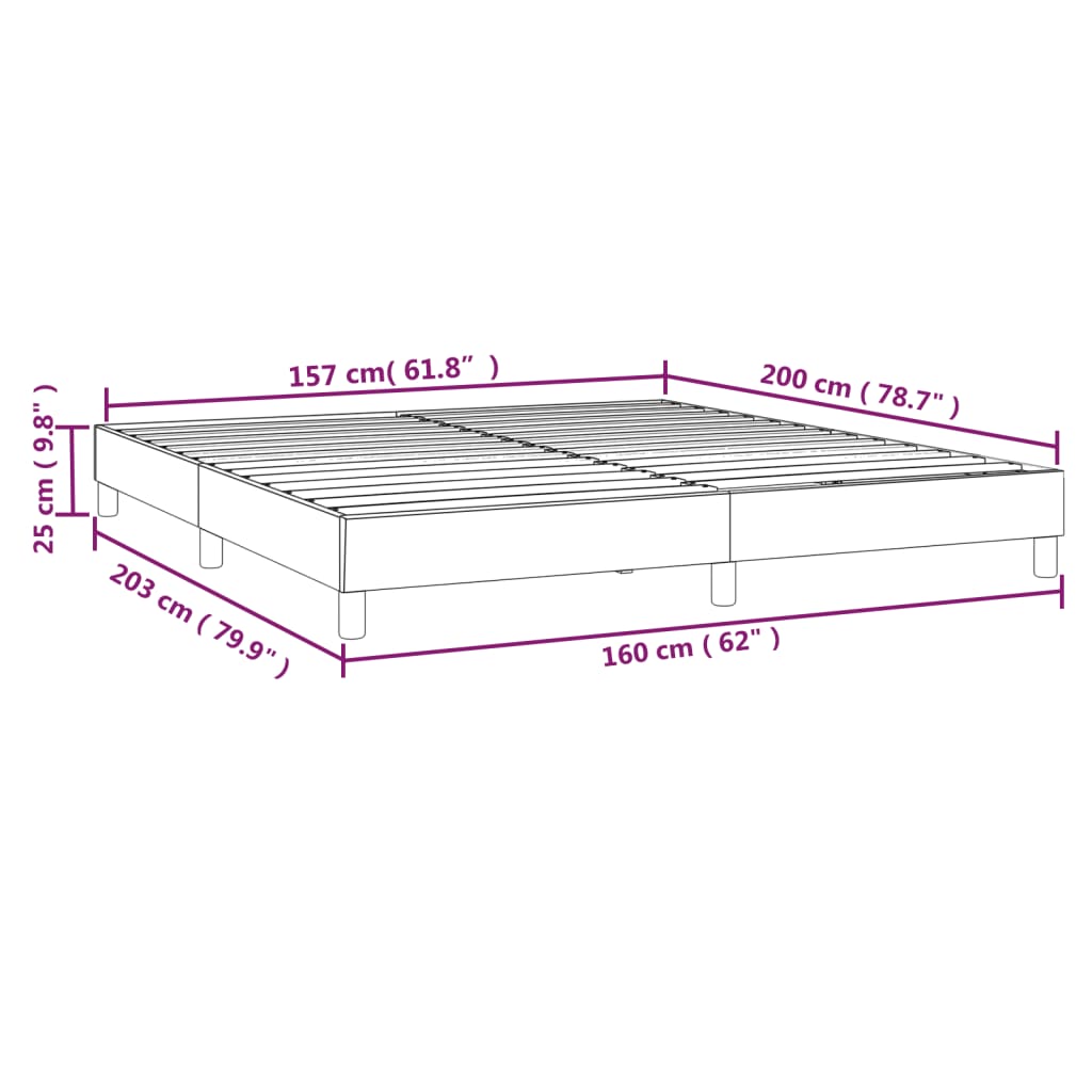 vidaXL sengeramme 160x200 cm stof sort