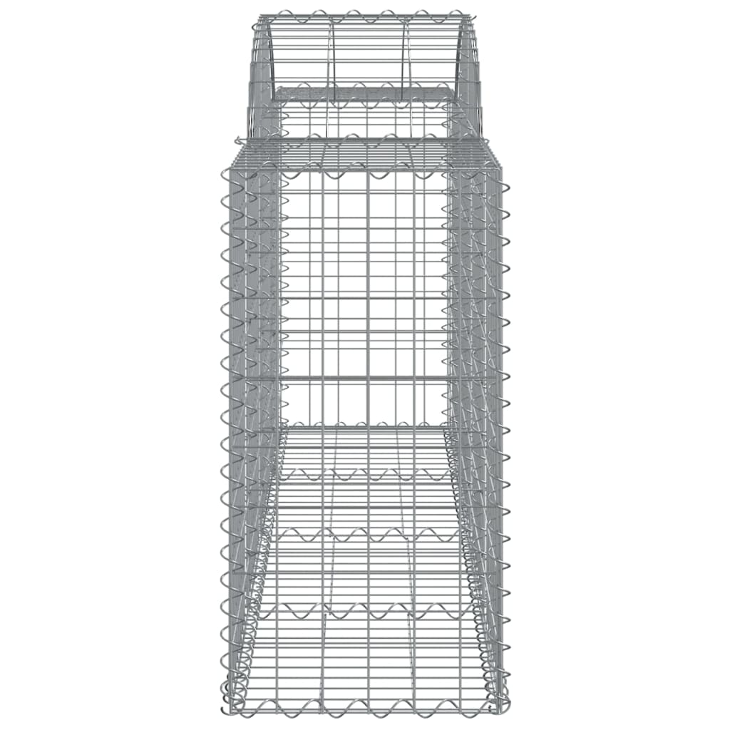 vidaXL buede gabionkurve 10 stk. 200x50x80/100 cm galvaniseret jern