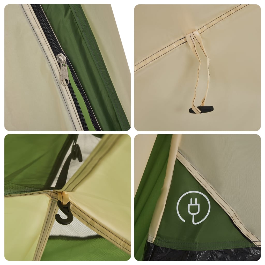 vidaXL 4-personers campingtelt quick-release grøn