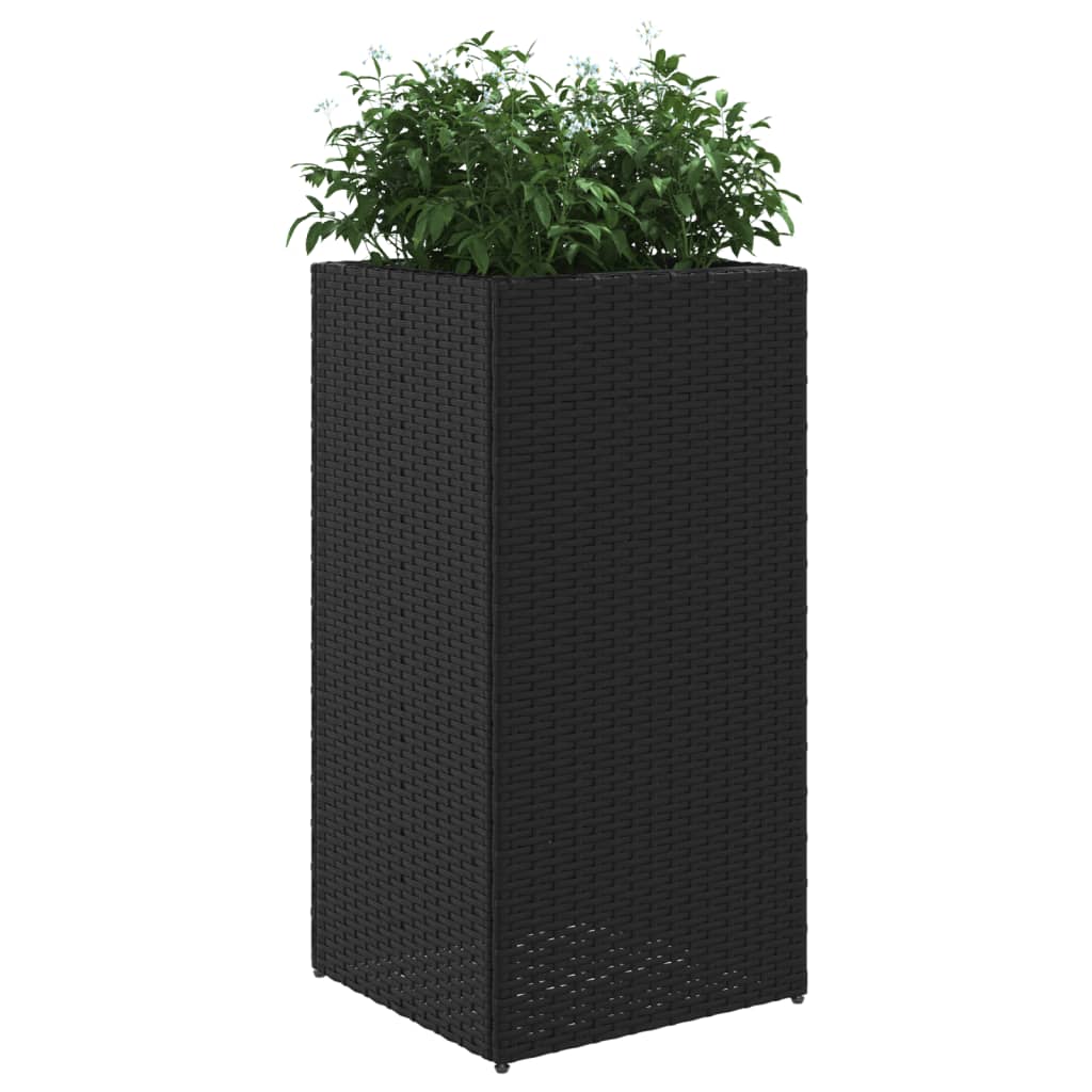 vidaXL plantekasser 2 stk. 40x40x60 cm polyrattan sort