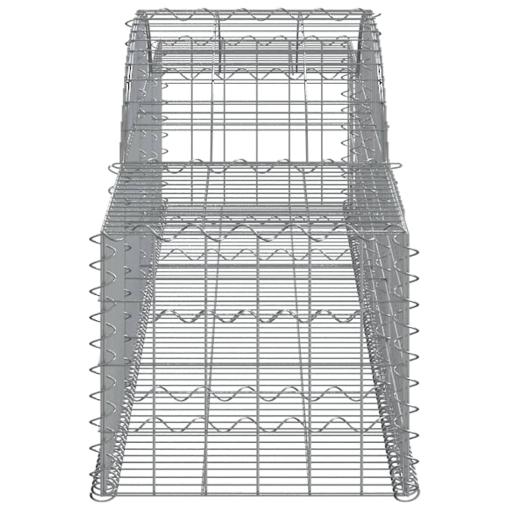 vidaXL buede gabionkurve 6 stk. 300x50x40/60 cm galvaniseret jern