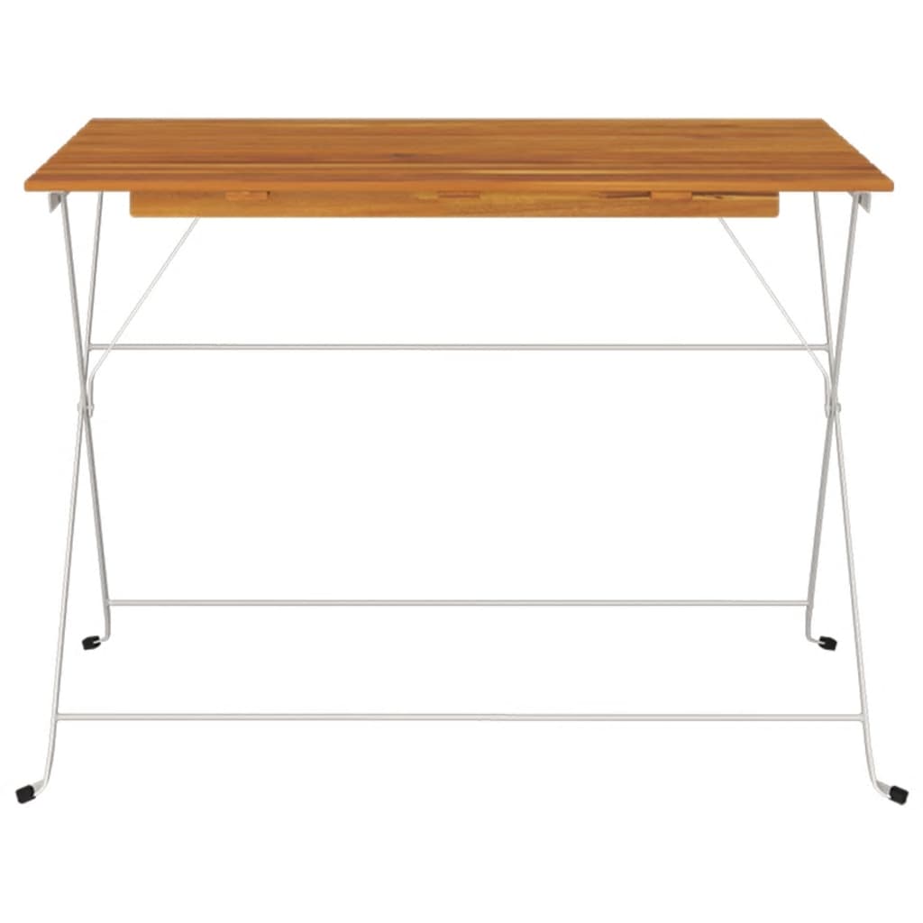 vidaXL foldbart bistrobord 100x54x71 cm massivt akacietræ og stål