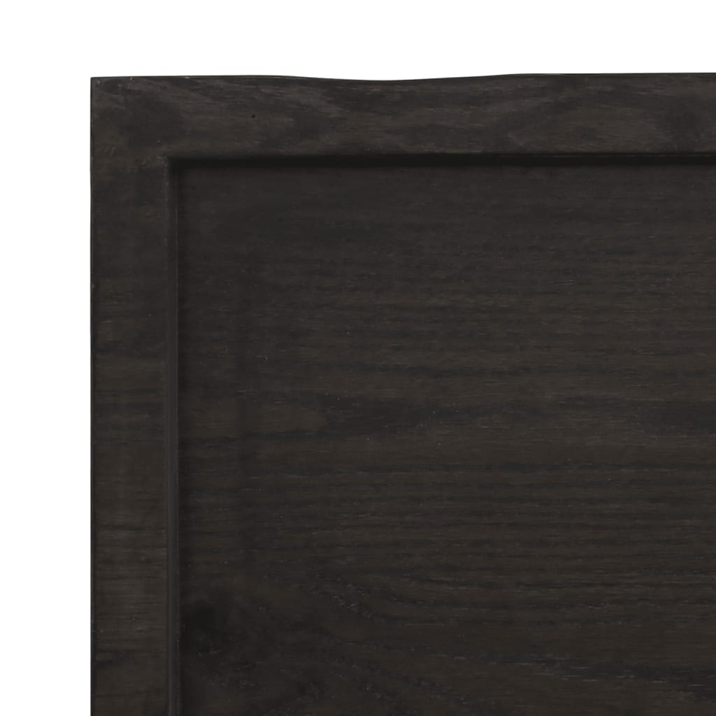 vidaXL bordplade til badeværelse 160x60x(2-6) cm massivt træ mørkebrun
