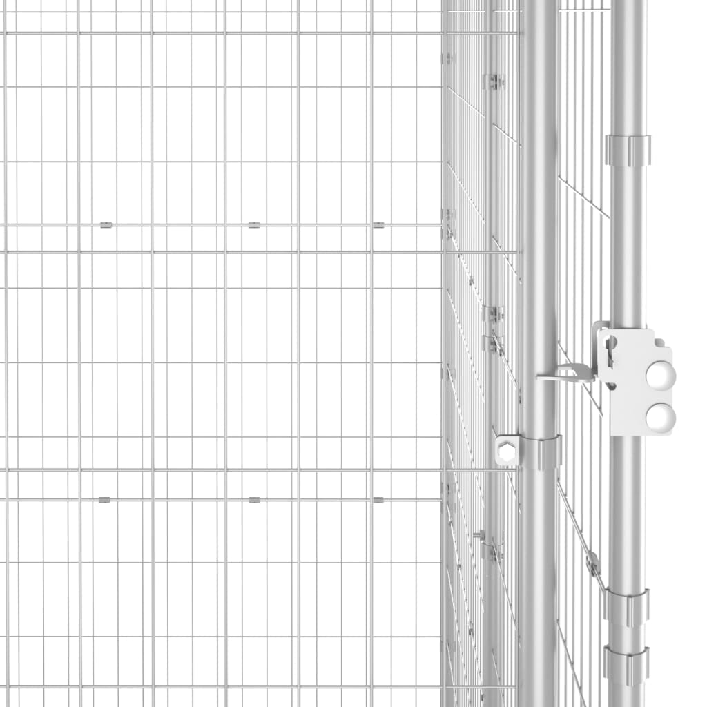 vidaXL udendørs hundebur med tag 26,62 m² galvaniseret stål