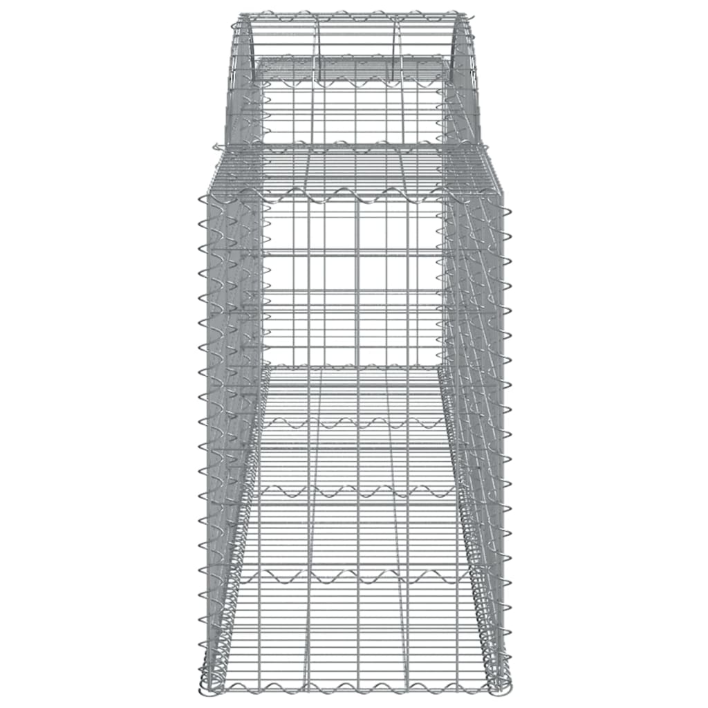 vidaXL buet gabionkurv 300x50x80/100 cm galvaniseret jern