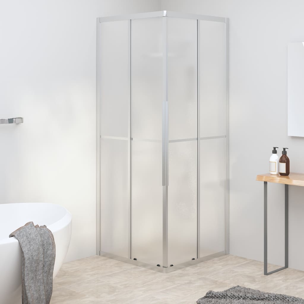 vidaXL brusekabine 70x70x180 cm matteret sikkerhedsglas