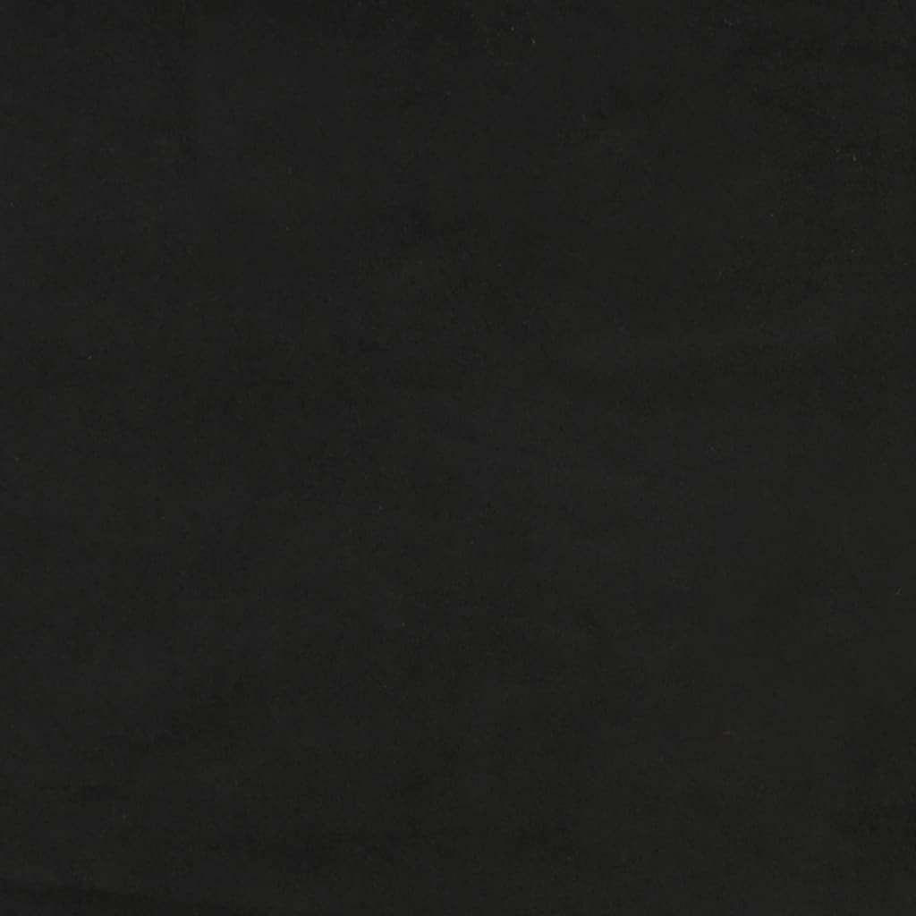 vidaXL sengegavl med kanter 147x16x78/88 cm fløjl sort