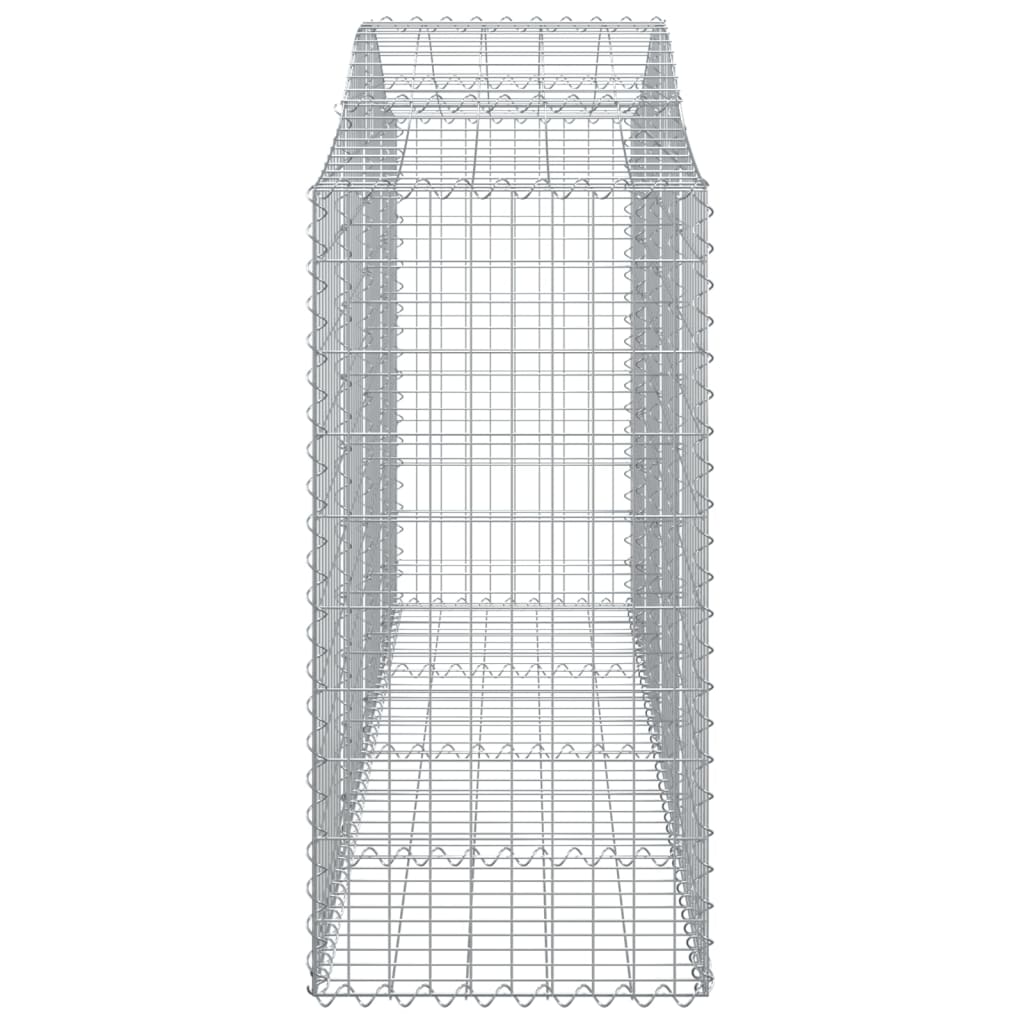 vidaXL buede gabionkurve 15 stk. 200x50x100/120 cm galvaniseret jern